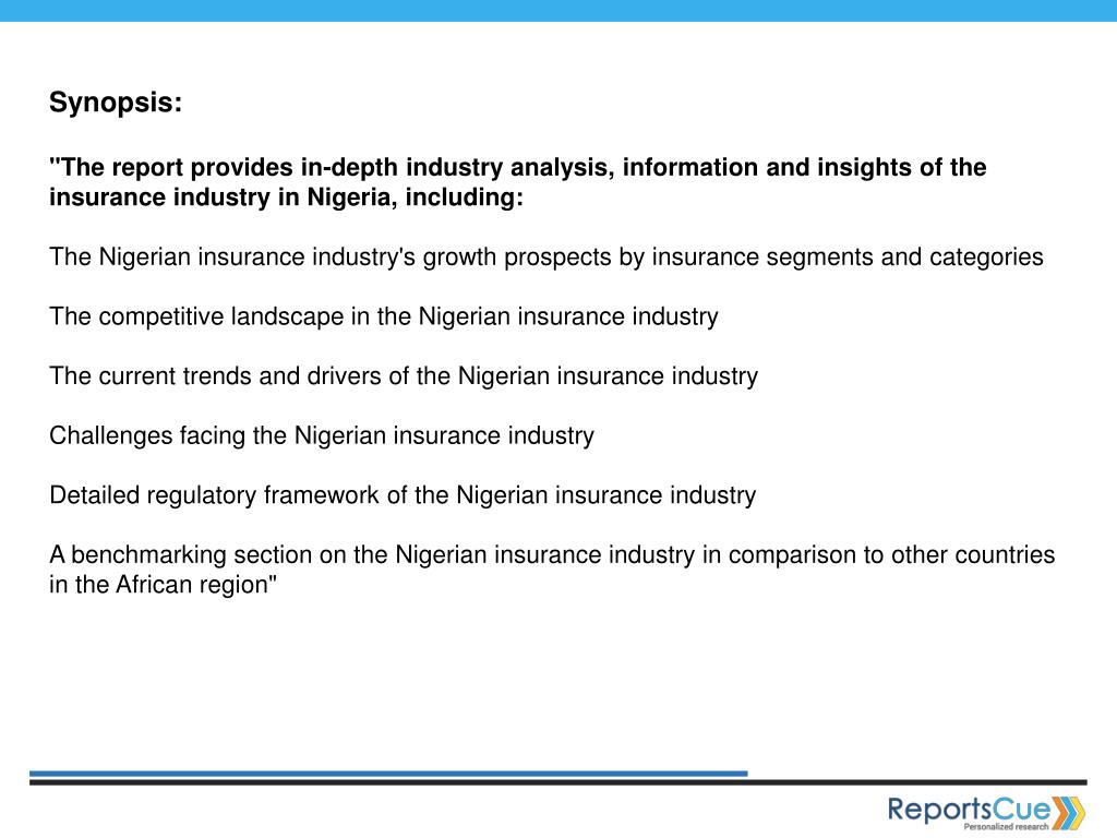 PPT The Insurance Industry in Nigeria to 2018 PowerPoint Presentation