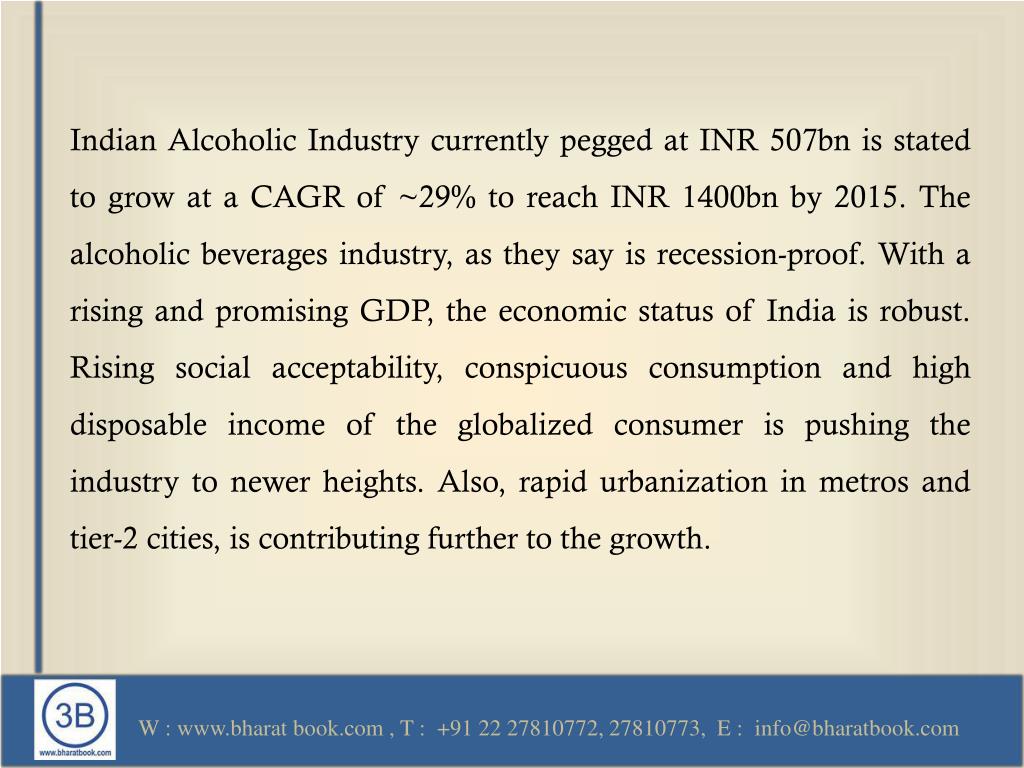 PPT Alcoholic Beverages Industry In India (201315) PowerPoint Presentation ID7114975