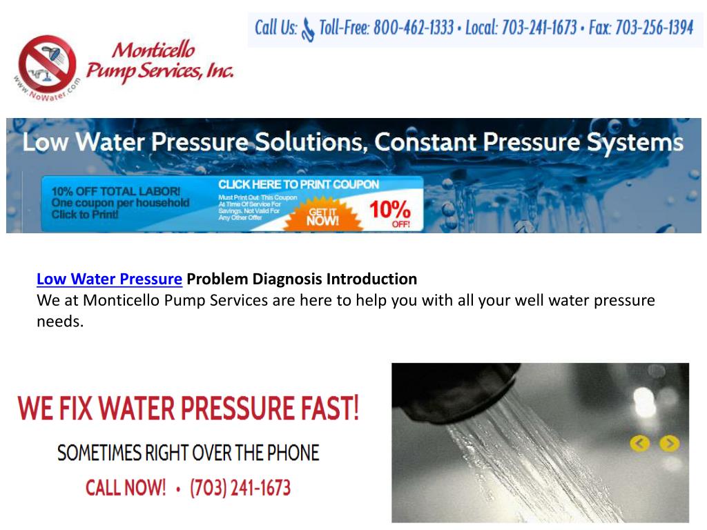 PPT Low Water Pressure PowerPoint Presentation, free download ID