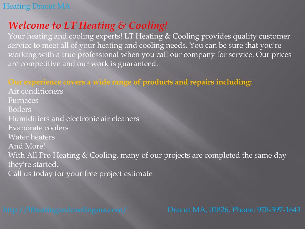 PPT HVAC Contractor, Air Conditioners, Heating Repairs and Heati