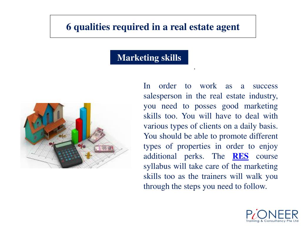 PPT 6 qualities required in a real estate agent PowerPoint