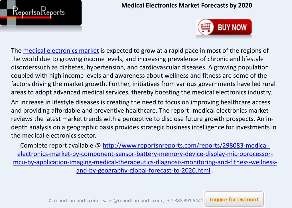 PPT 2020 Medical Electronics Market Size and Shares PowerPoint