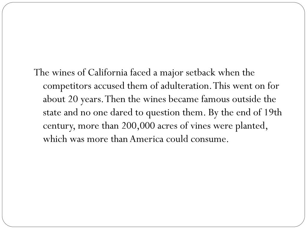 PPT The complete history of California wineries PowerPoint