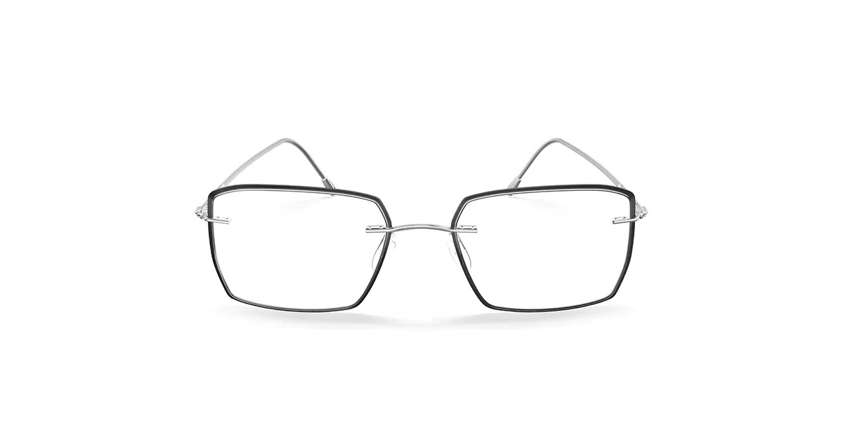 Silhouette Lite Spirit 2927 5640 Men's Glasses Black Size 49 Free