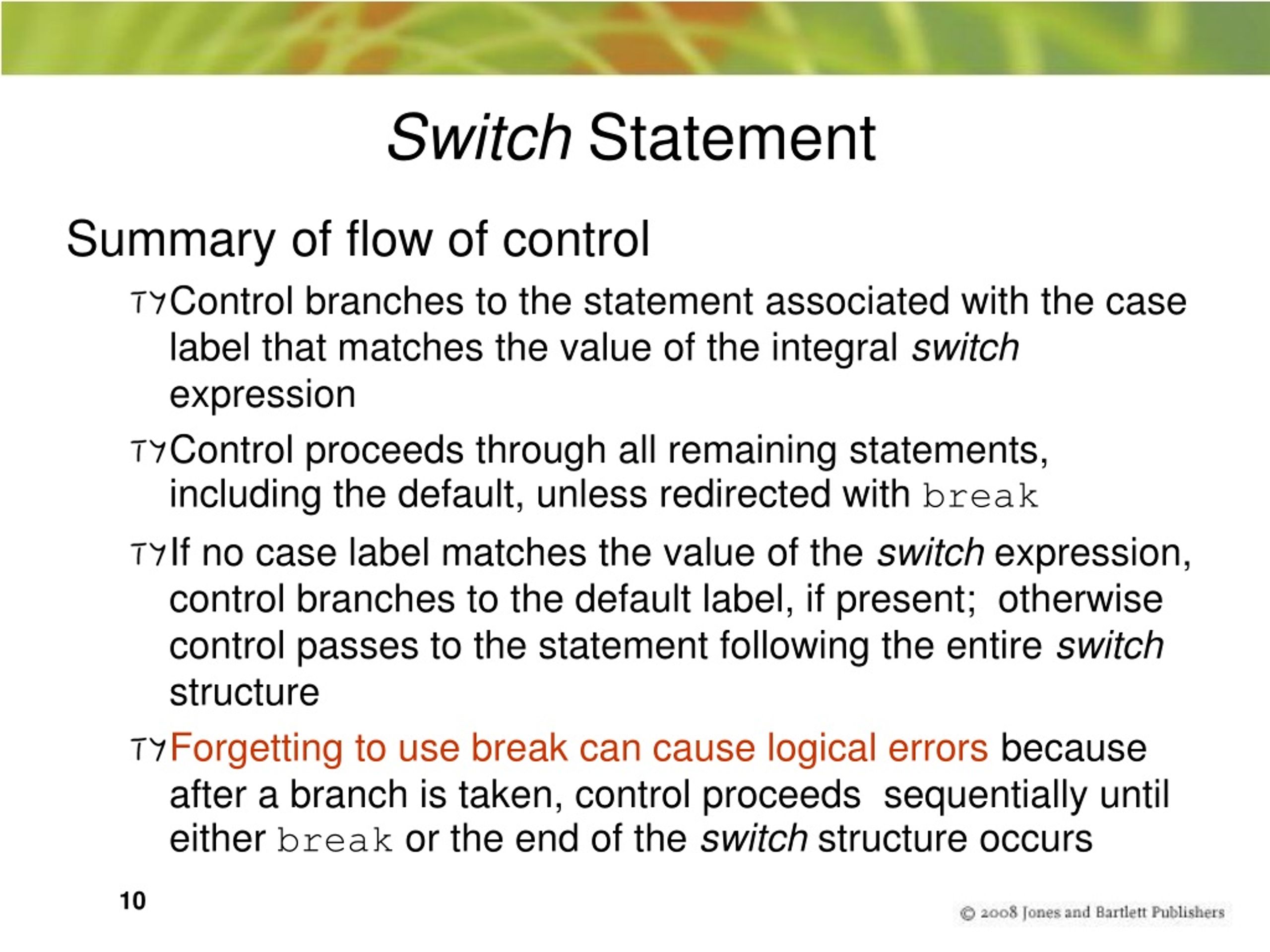 PPT Chapter 7 Additional Control Structures PowerPoint Presentation