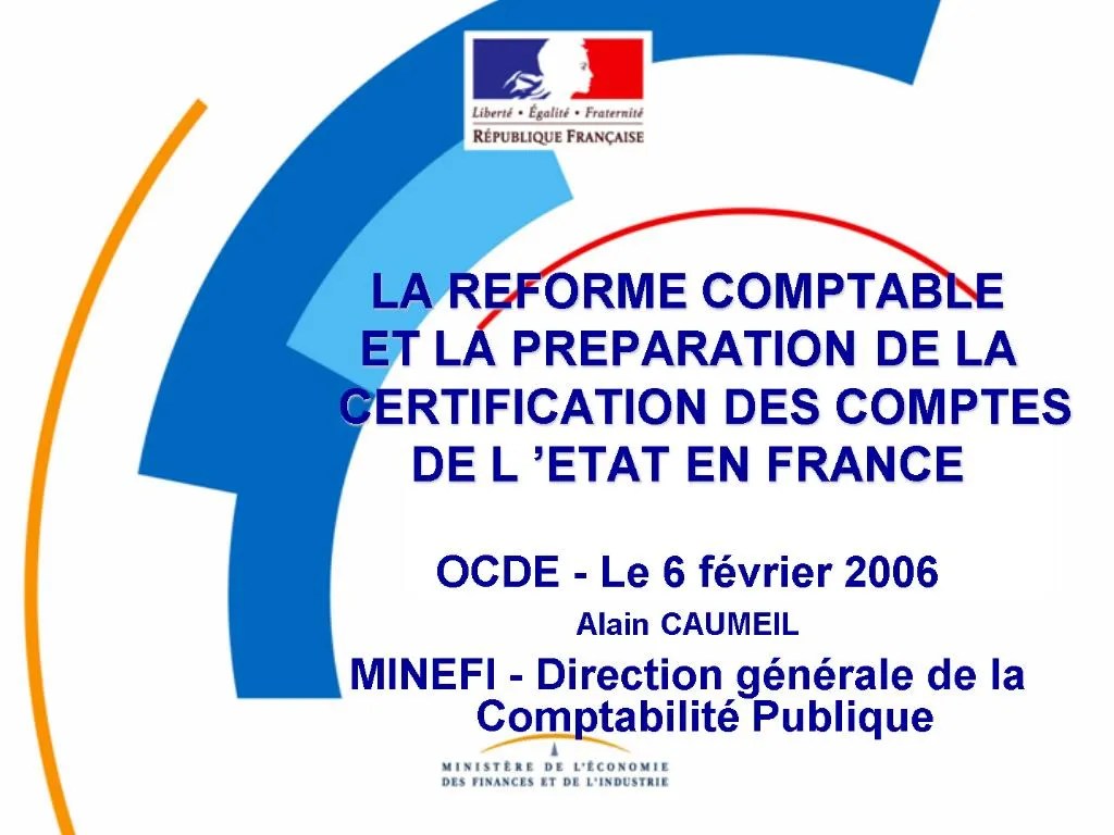 PPT LA REFORME COMPTABLE ET LA PREPARATION DE LA CERTIFICATION DES