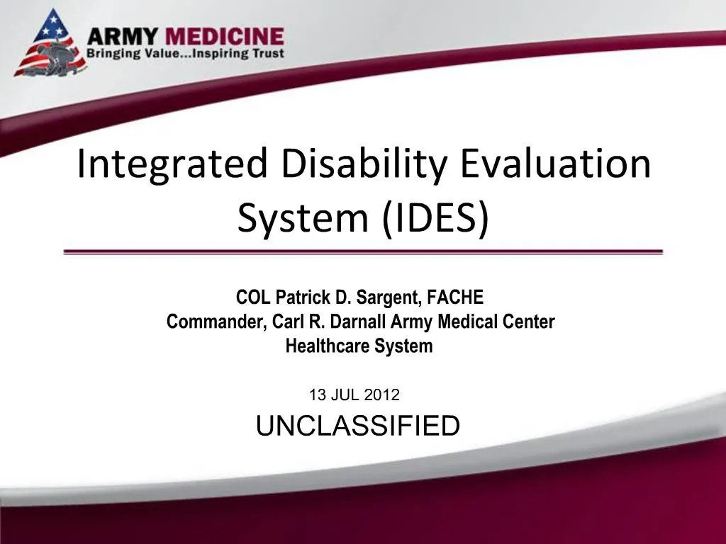 PPT Integrated Disability Evaluation System IDES PowerPoint Presentation ID1047265