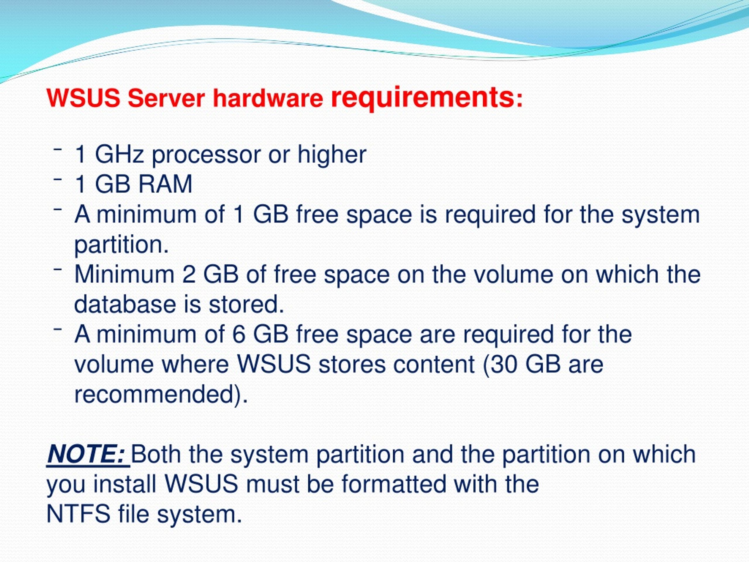 PPT WSUS PowerPoint Presentation, free download ID1055425
