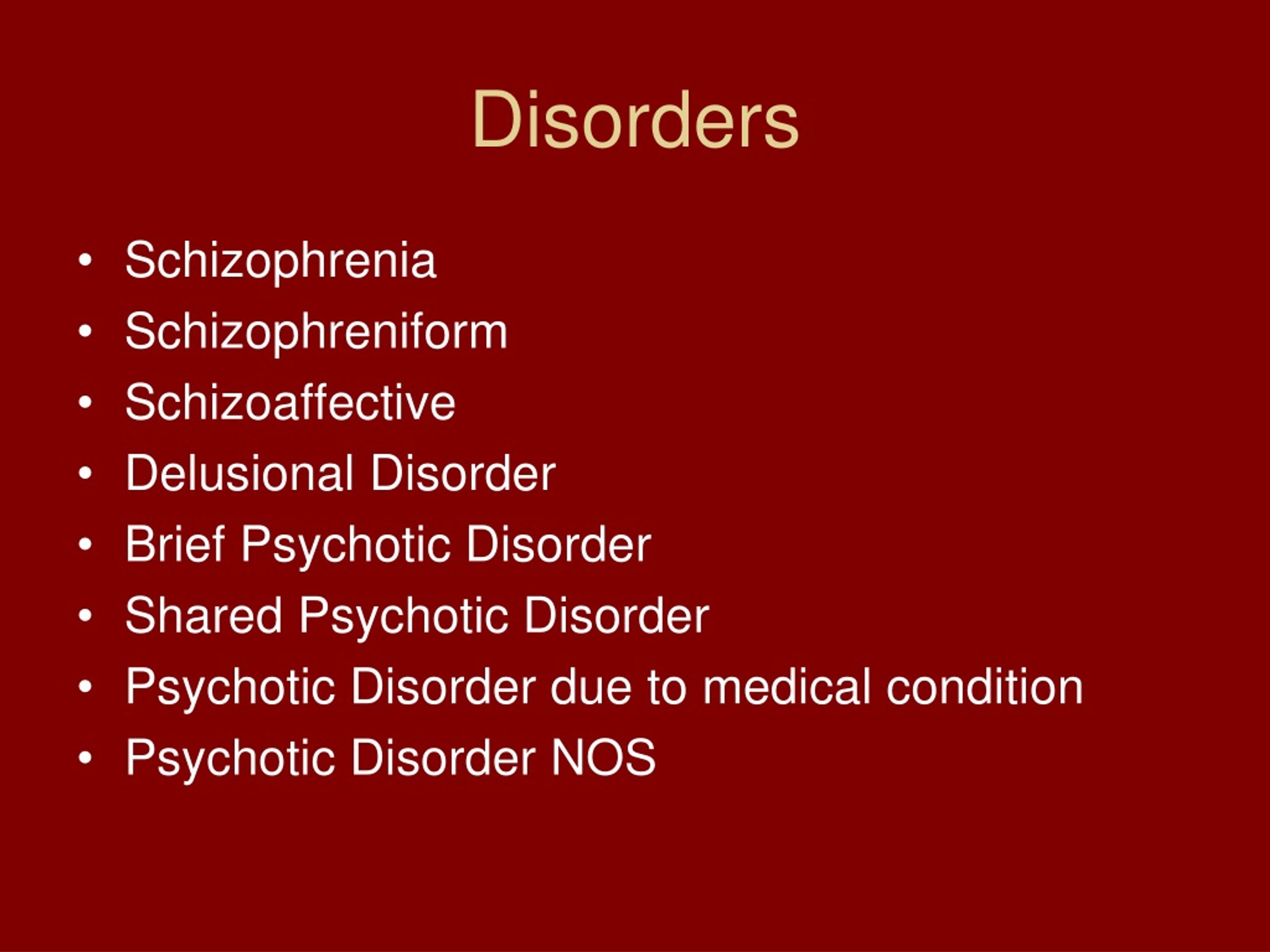 PPT Psychotic Disorders and Skill Training PowerPoint Presentation