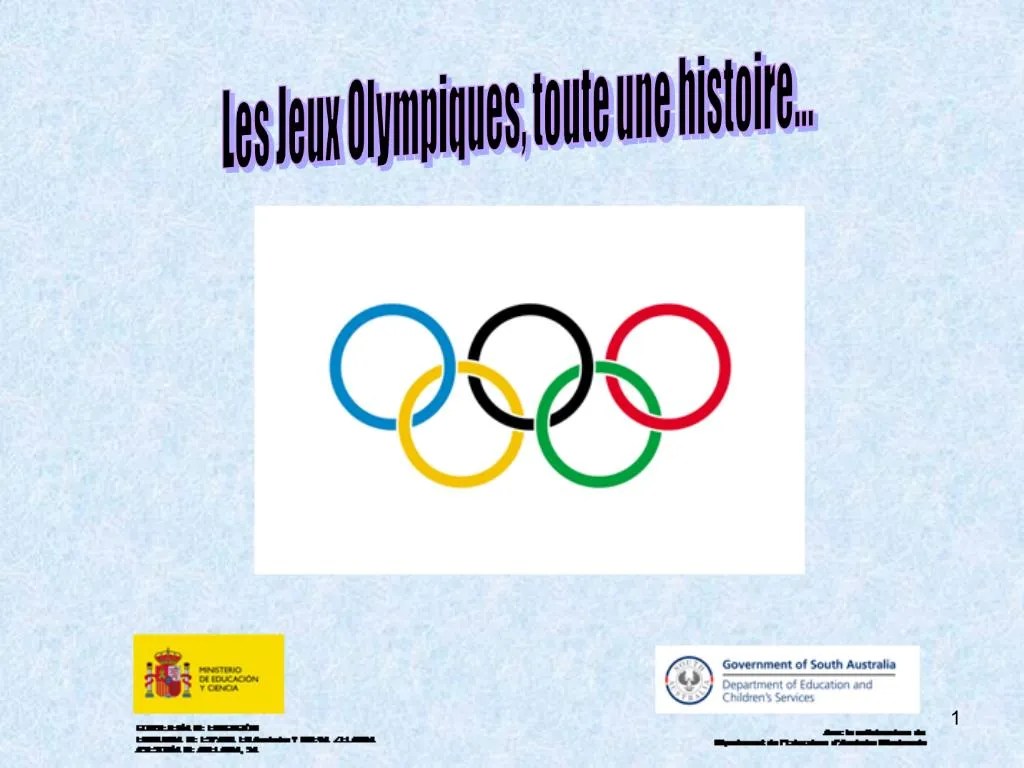 PPT Les Jeux Olympiques, toute une histoire... PowerPoint