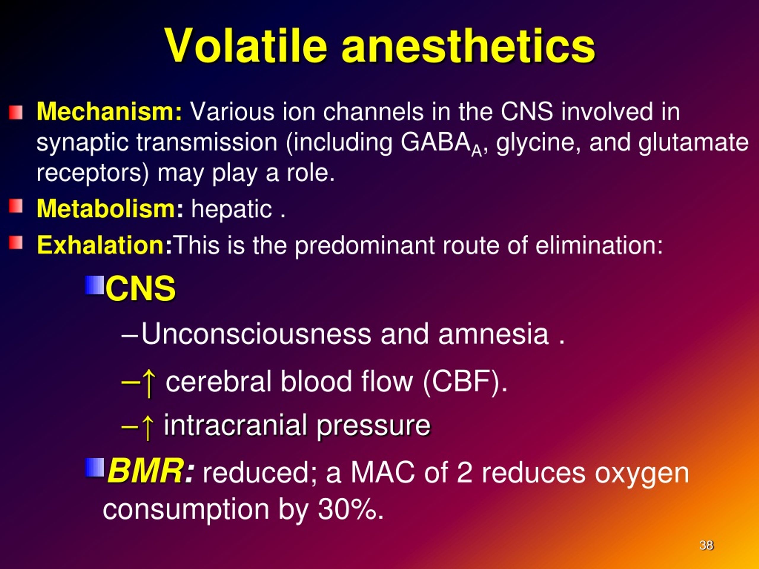PPT Pharmacology of general anesthetics PowerPoint Presentation, free