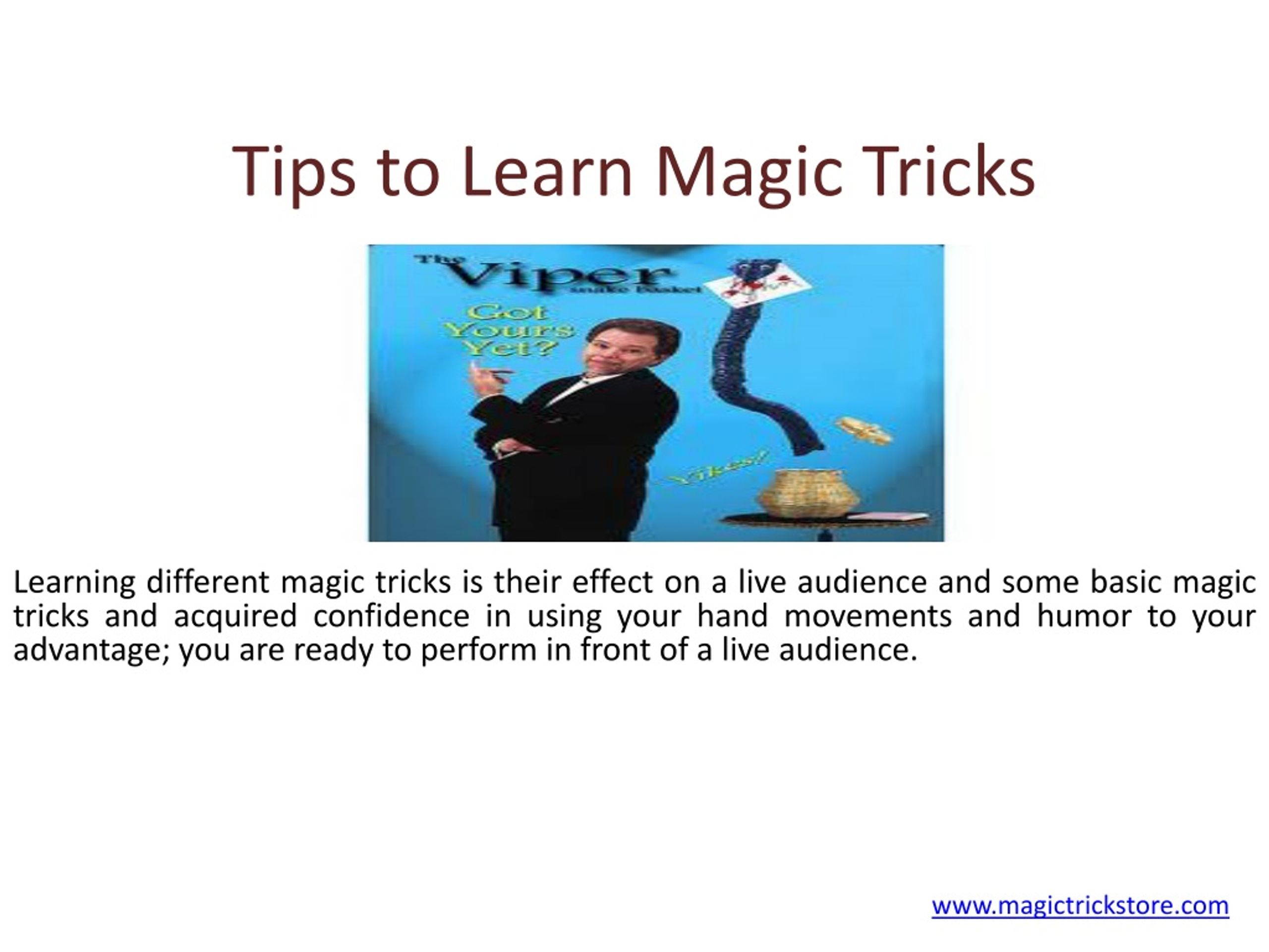 PPT Mastering The Art To Learn Magic Tricks PowerPoint Presentation, free download ID1097816