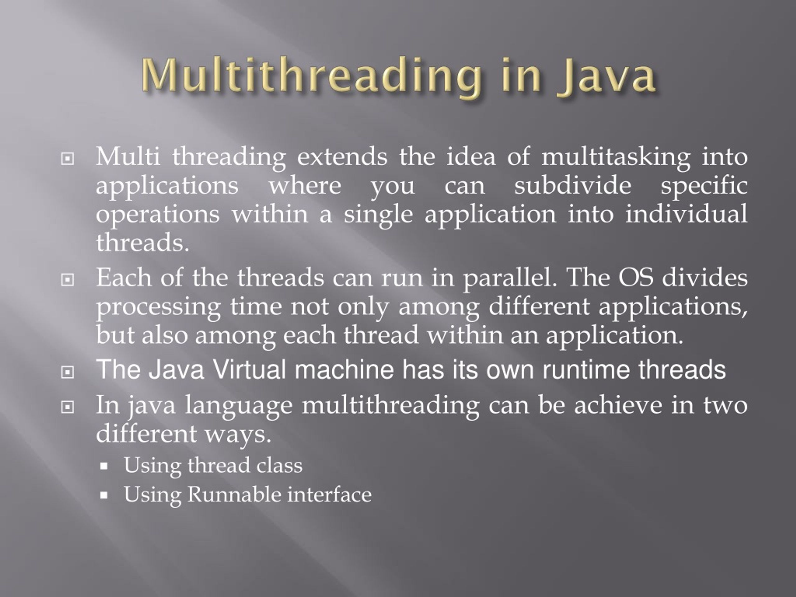 PPT Introduction to Java Threads PowerPoint Presentation, free