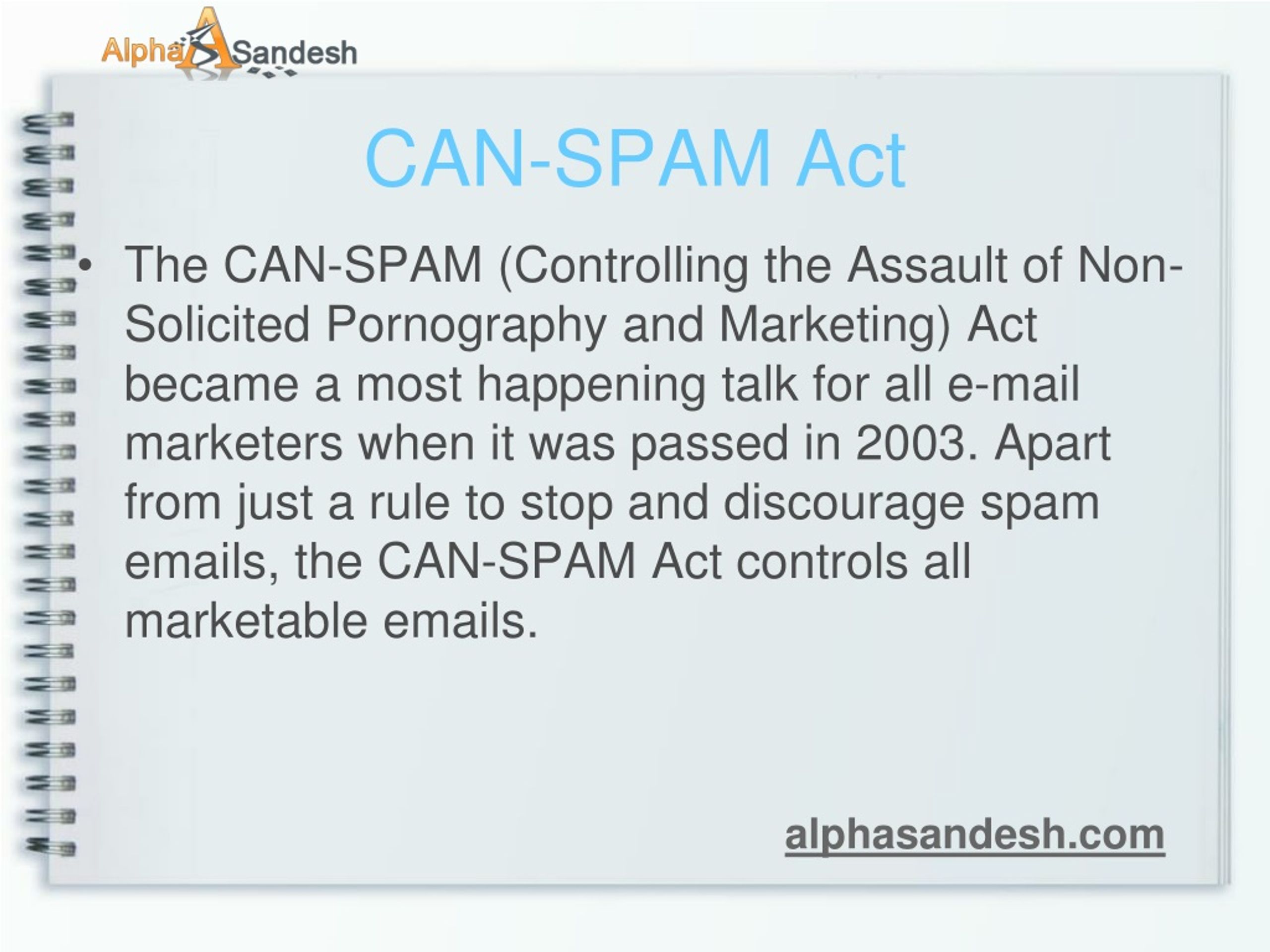 PPT CANSPAM Act PowerPoint Presentation, free download ID1290482