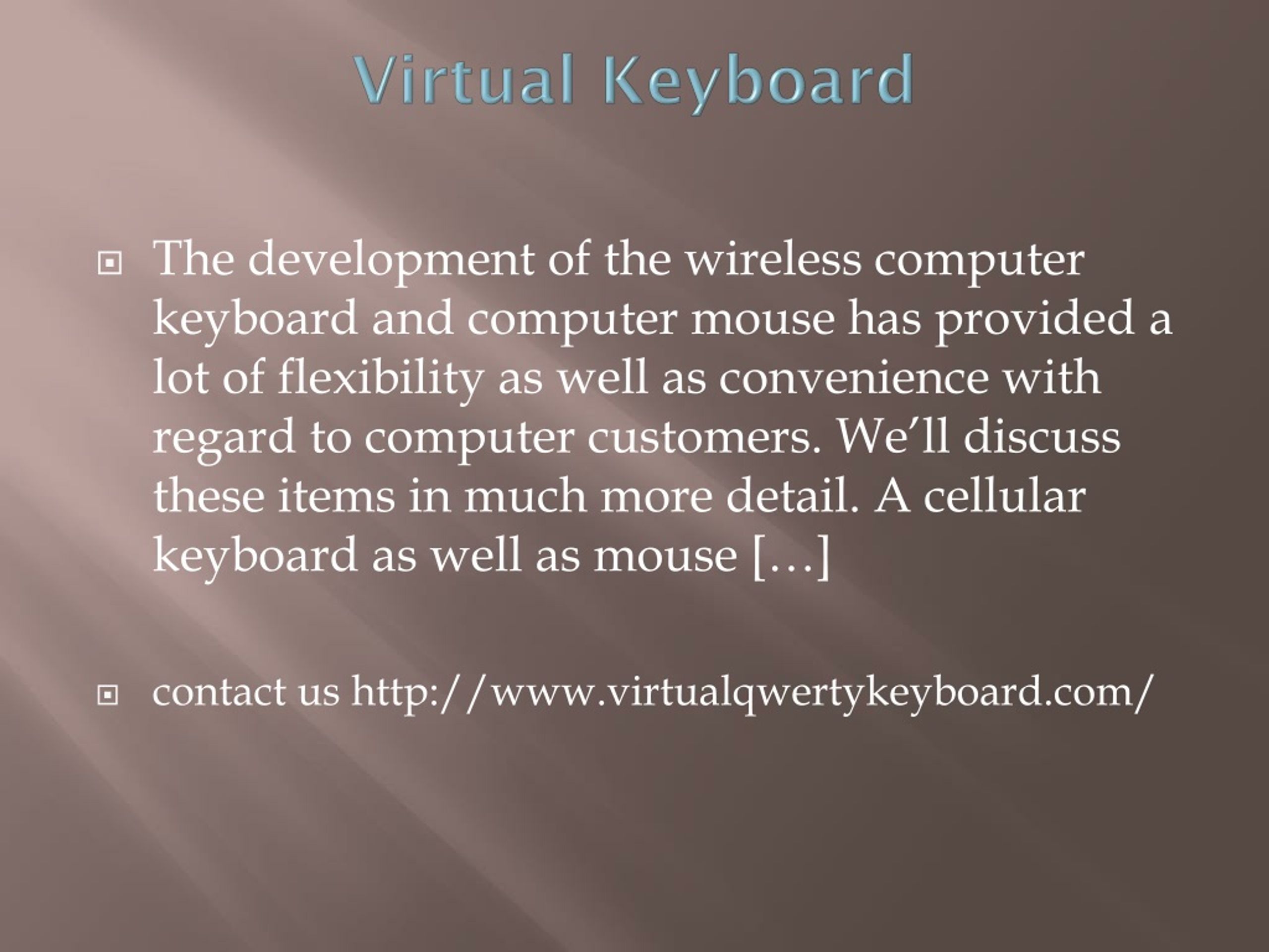 PPT Virtual qwerty keyboard PowerPoint Presentation, free download