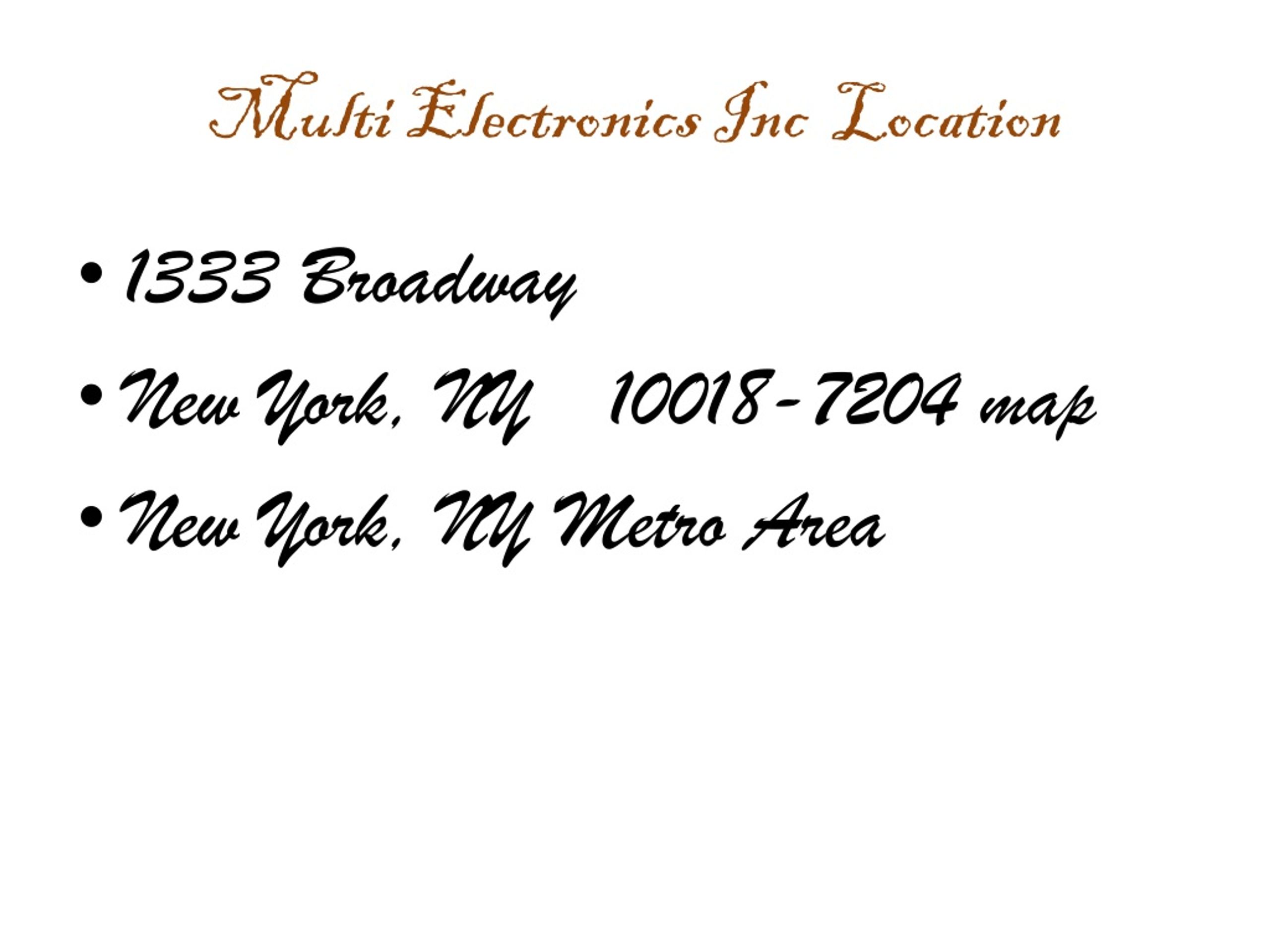 PPT multy electronics inc PowerPoint Presentation, free download ID