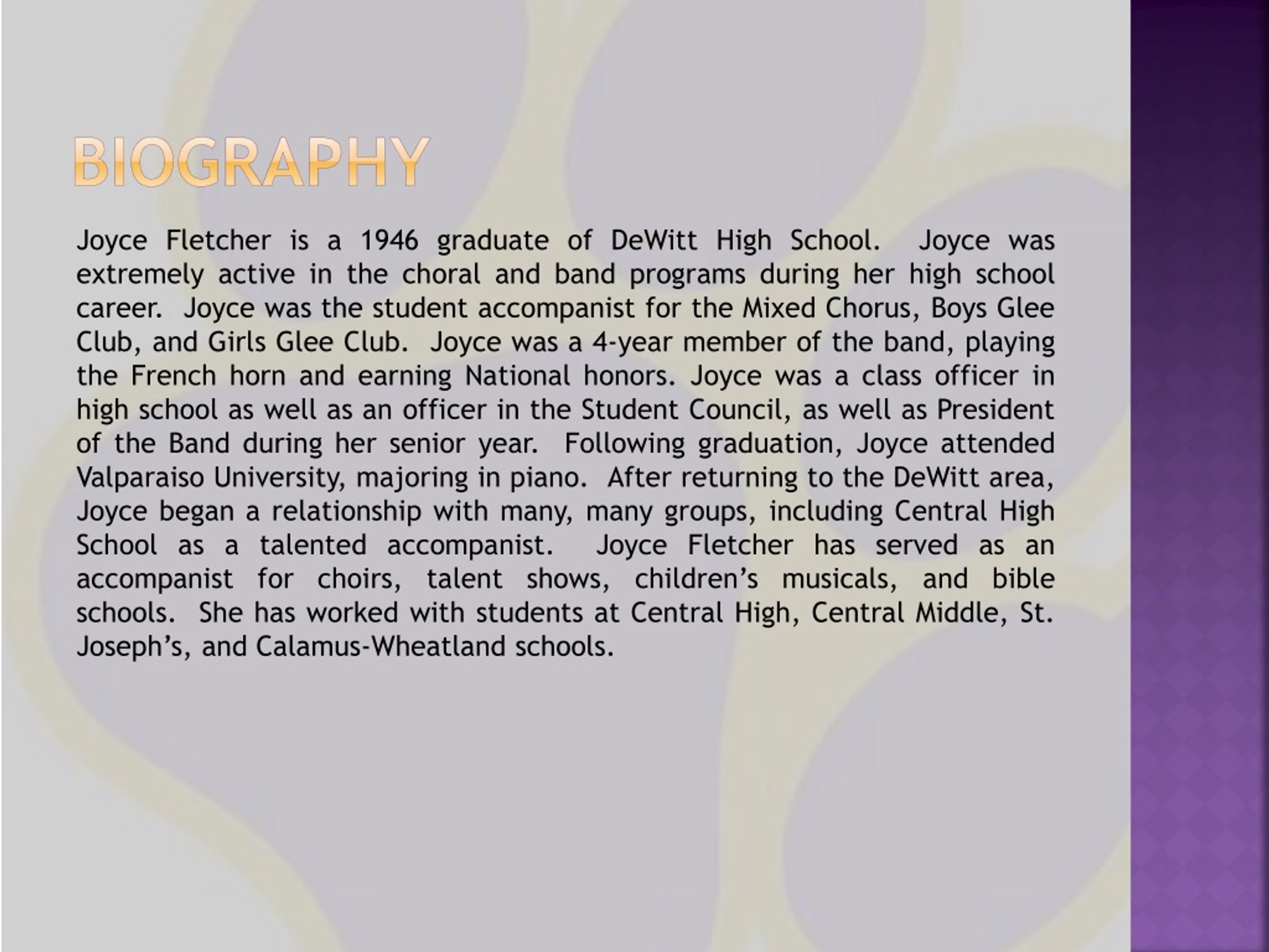 PPT Joyce Fletcher PowerPoint Presentation, free download ID1359477