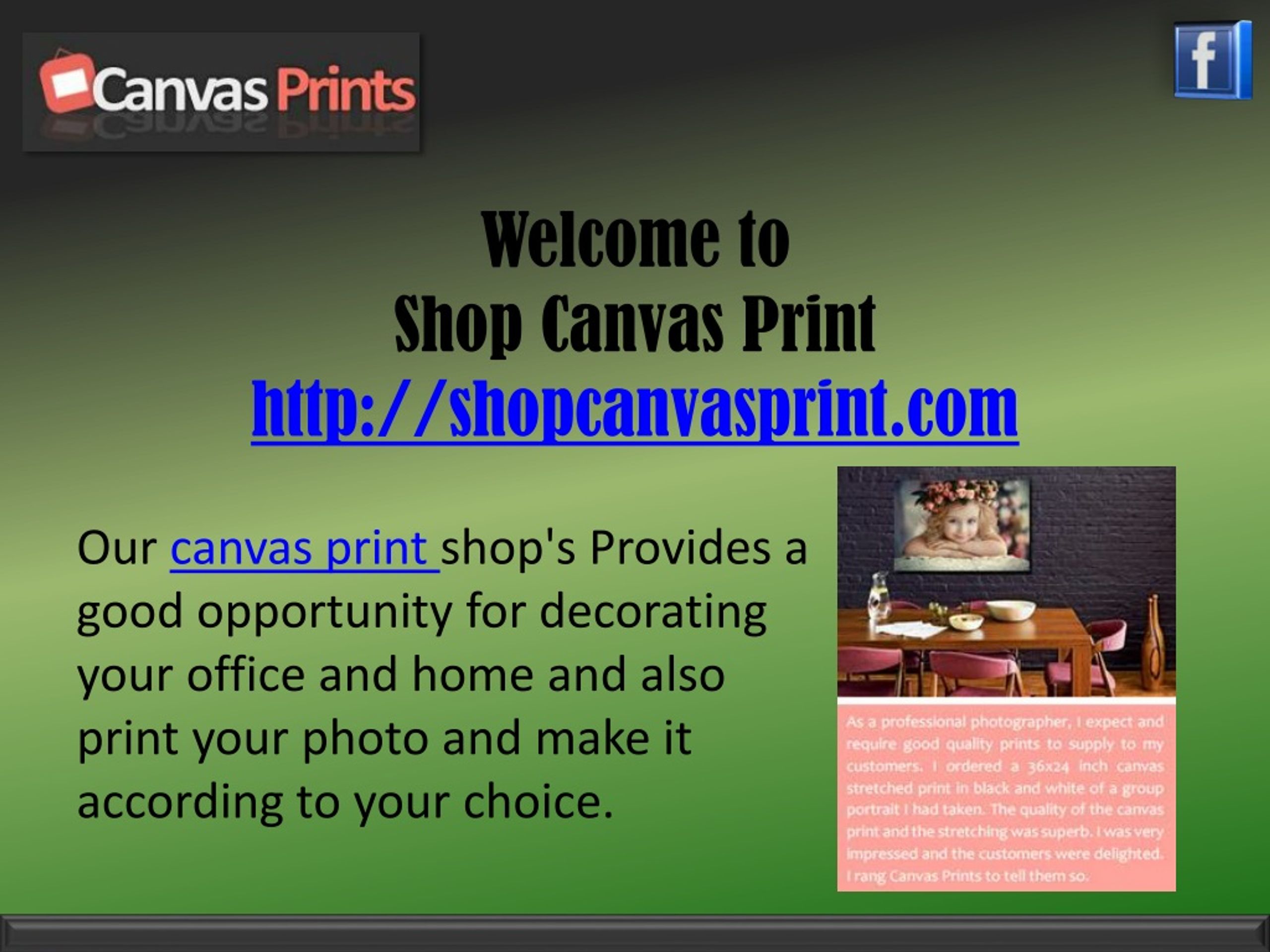 PPT photo canvas printing PowerPoint Presentation, free download ID