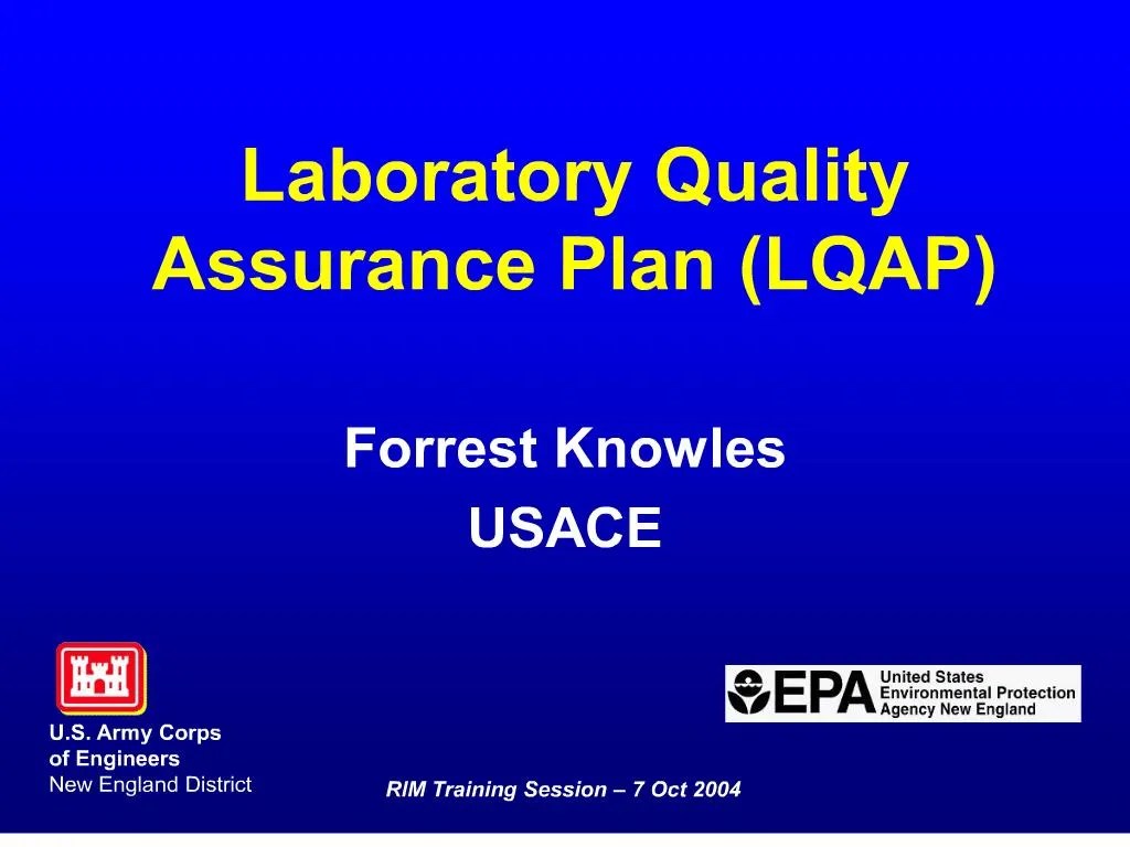 PPT laboratory quality assurance plan lqap PowerPoint Presentation