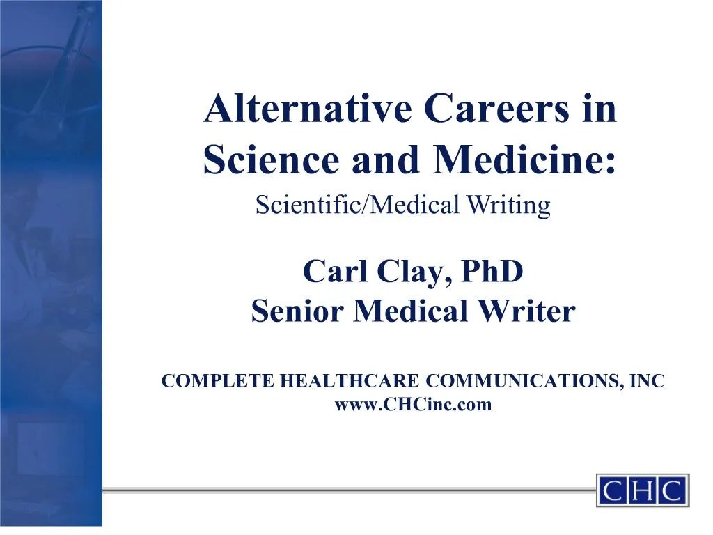 PPT alternative careers in science and medicine PowerPoint