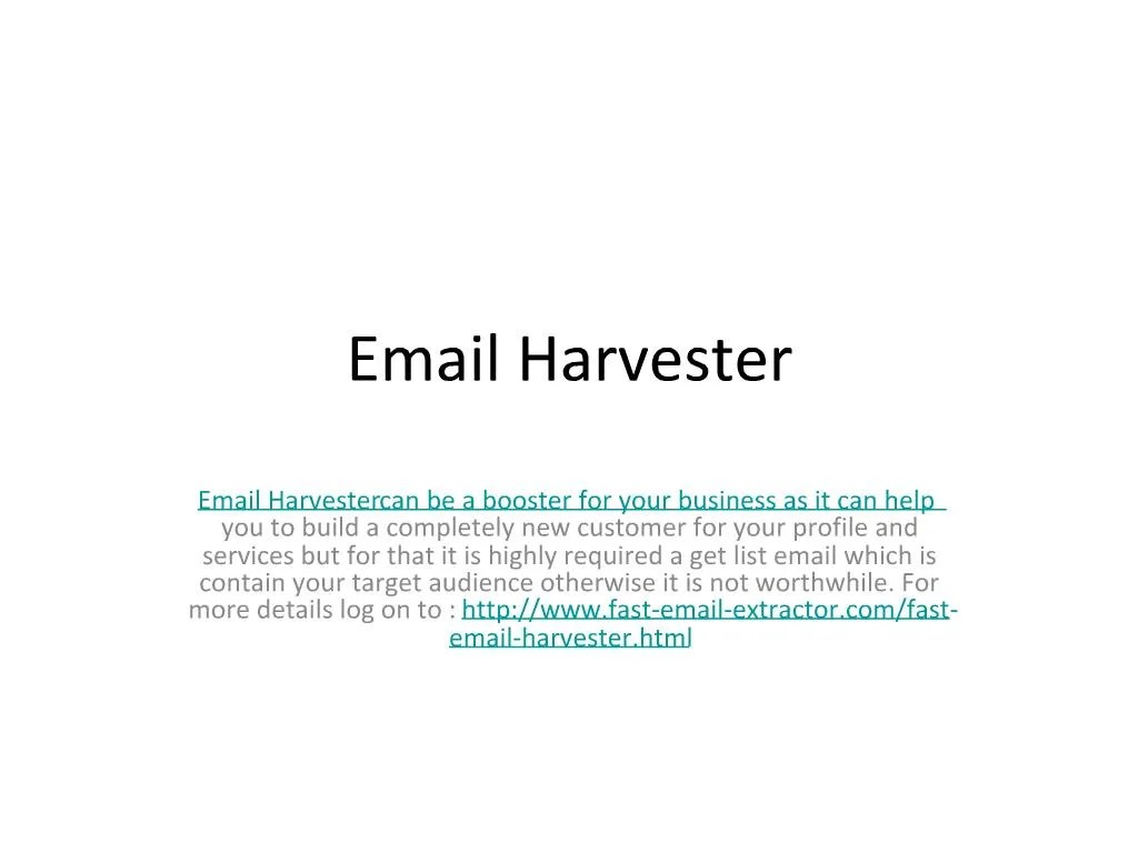PPT email harvester PowerPoint Presentation, free download ID1439740