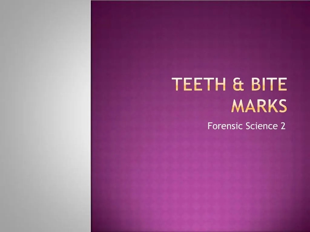 PPT Teeth Bite Marks PowerPoint Presentation, free download ID1447213