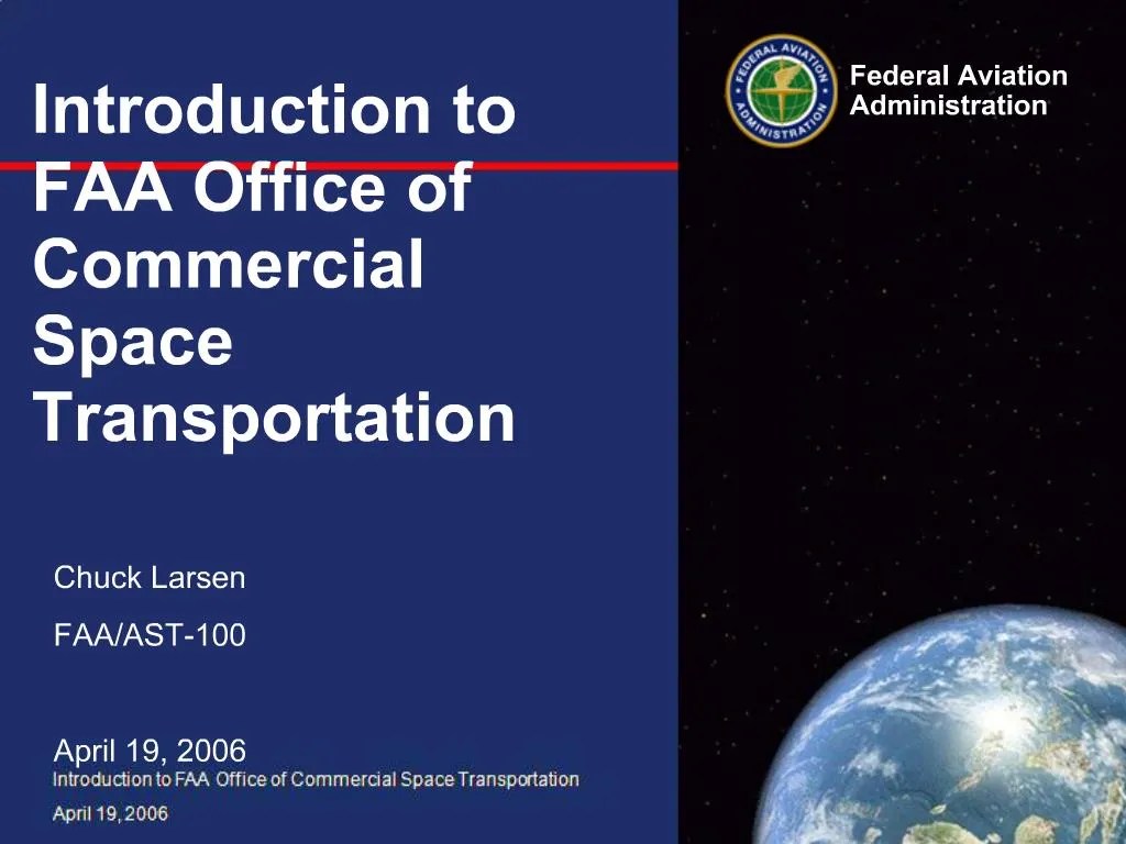 PPT Introduction to FAA Office of Commercial Space Transportation