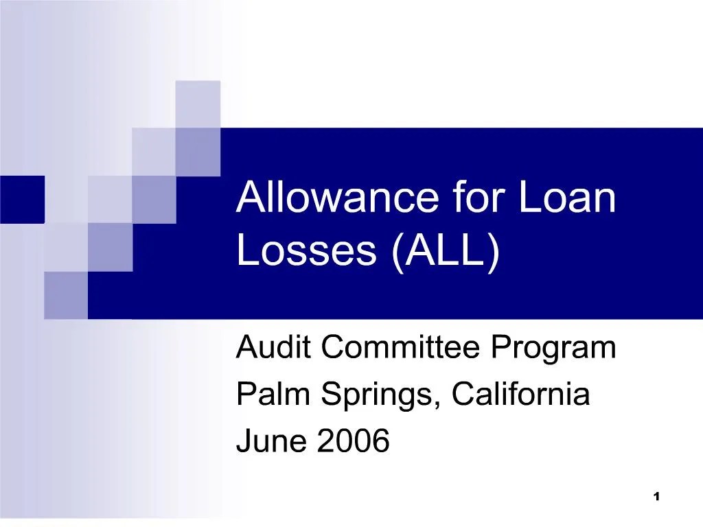 PPT allowance for loan losses all PowerPoint Presentation, free
