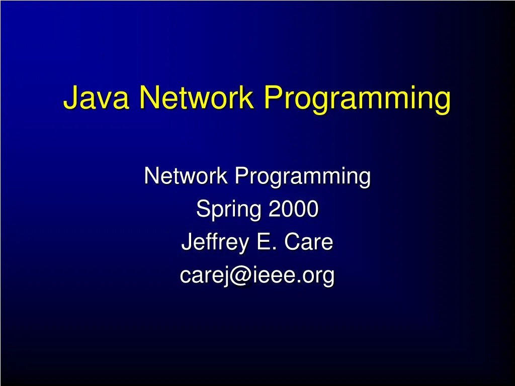 PPT Java Network Programming PowerPoint Presentation, free download