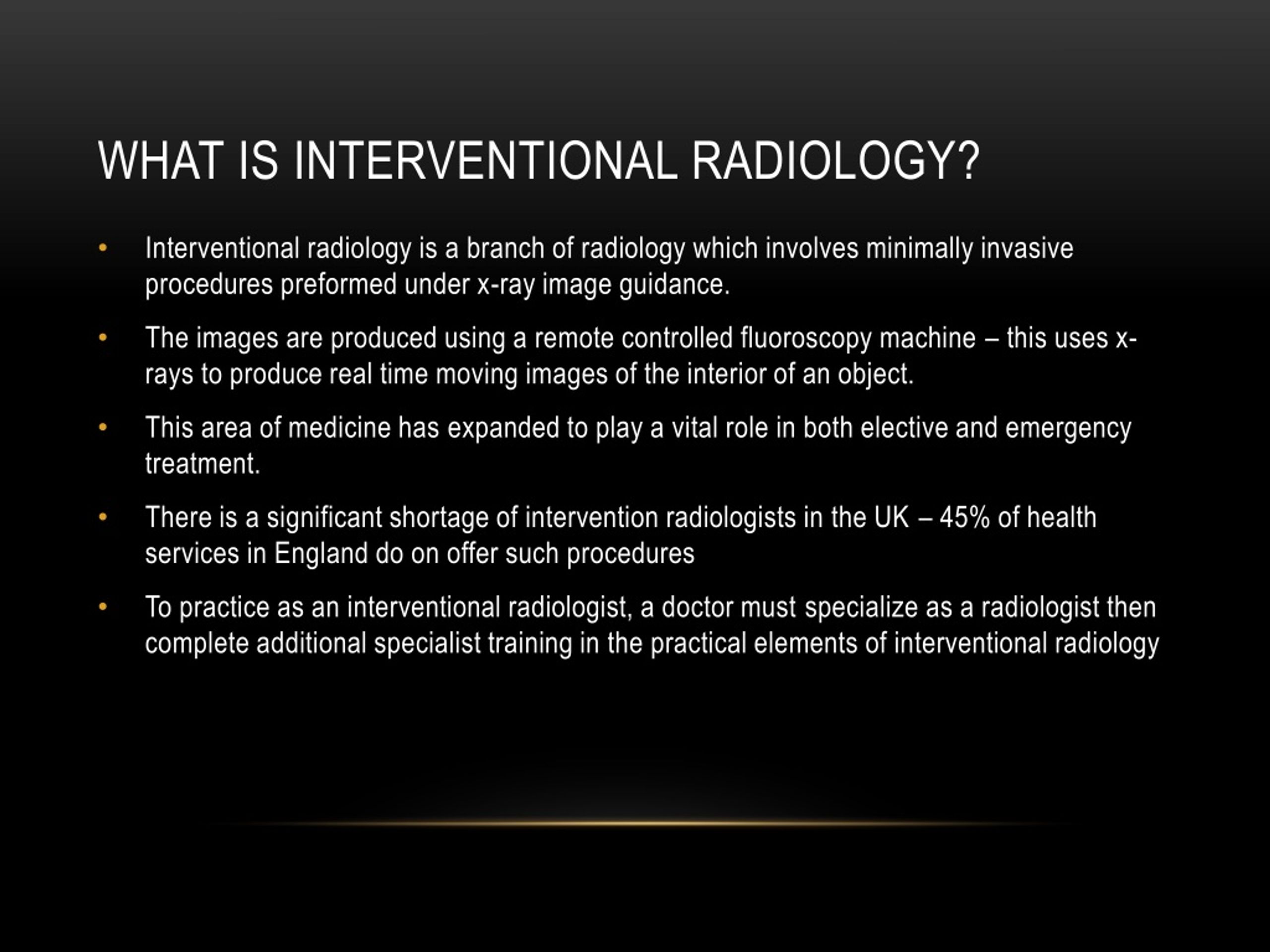 PPT Interventional radiology and angiography PowerPoint Presentation