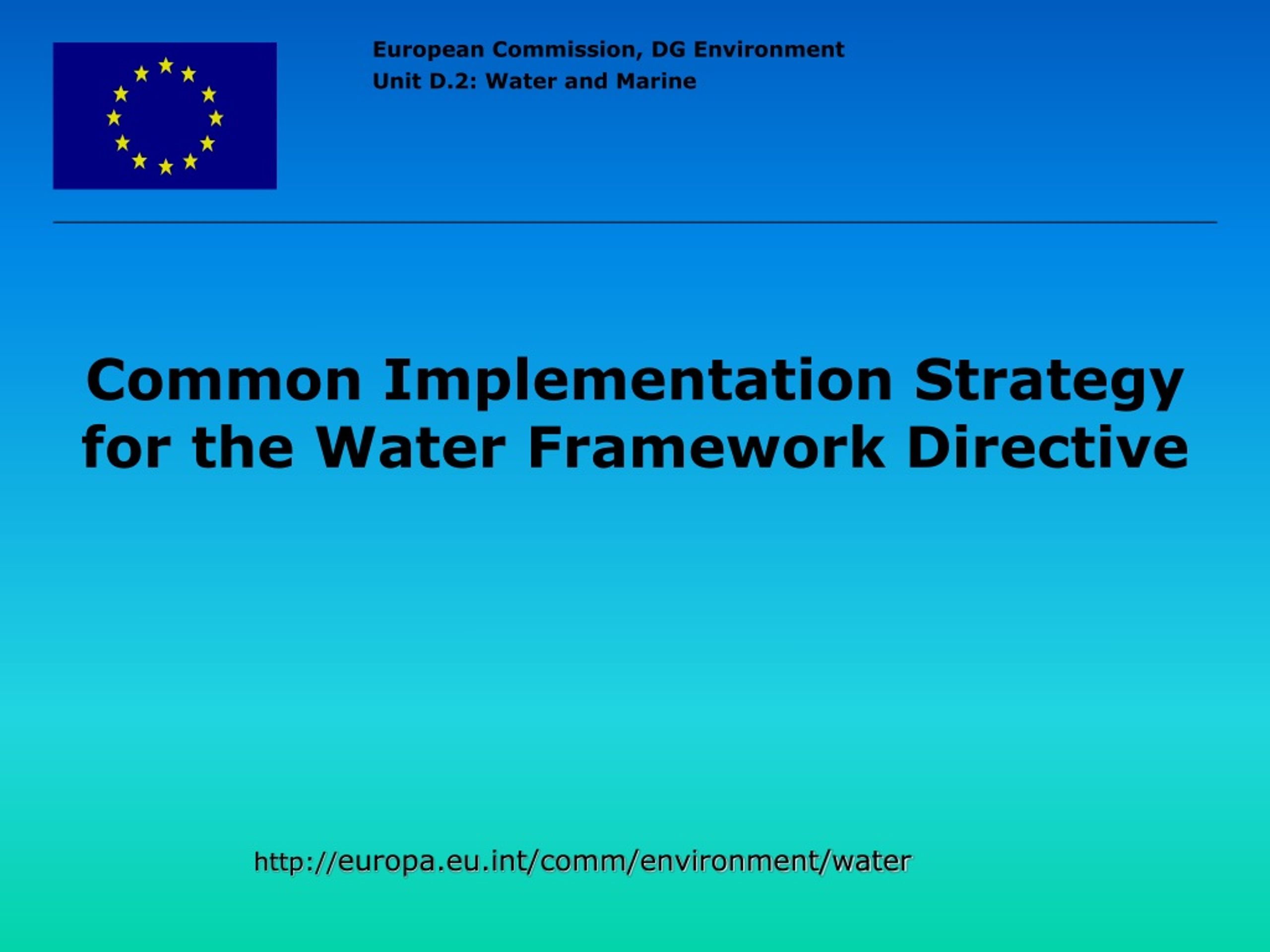 PPT Water Framework Directive 2000/60/EC PowerPoint Presentation, free download ID159048
