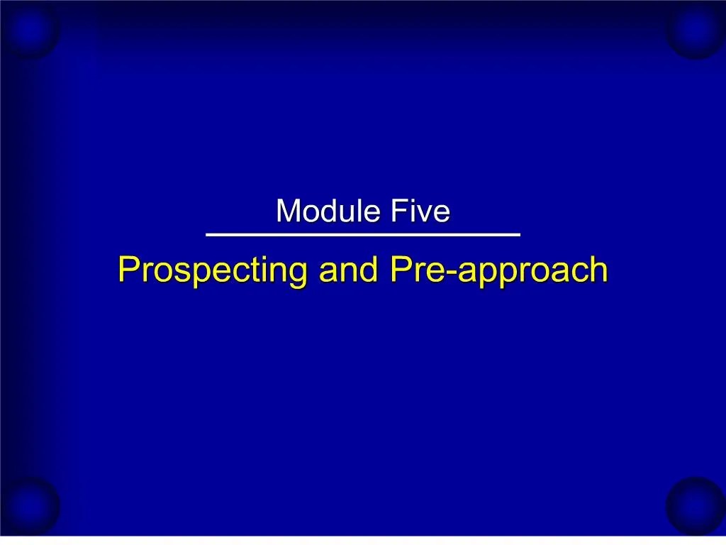 PPT prospecting and preapproach PowerPoint Presentation, free
