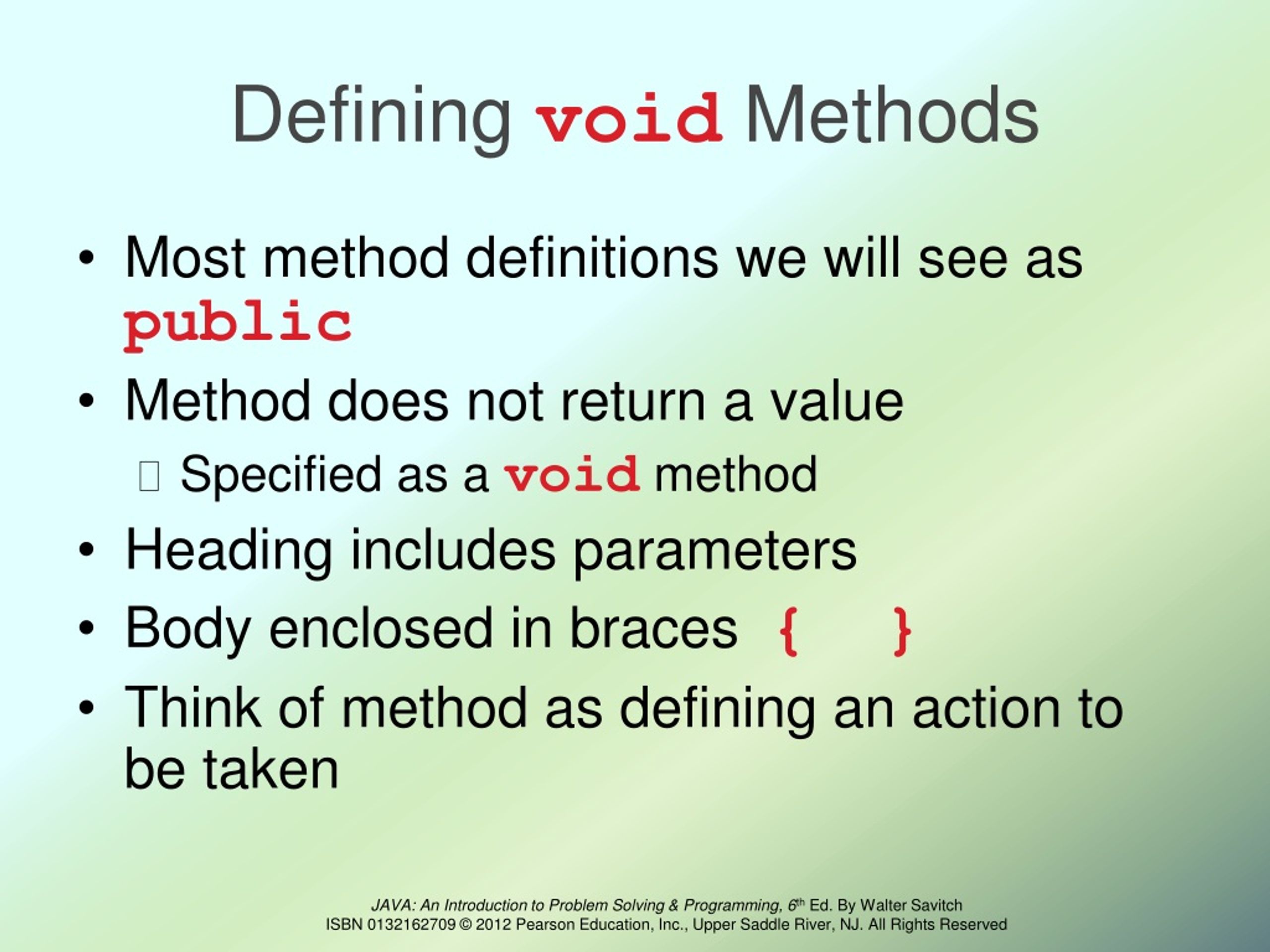 PPT Defining Classes and Methods PowerPoint Presentation, free