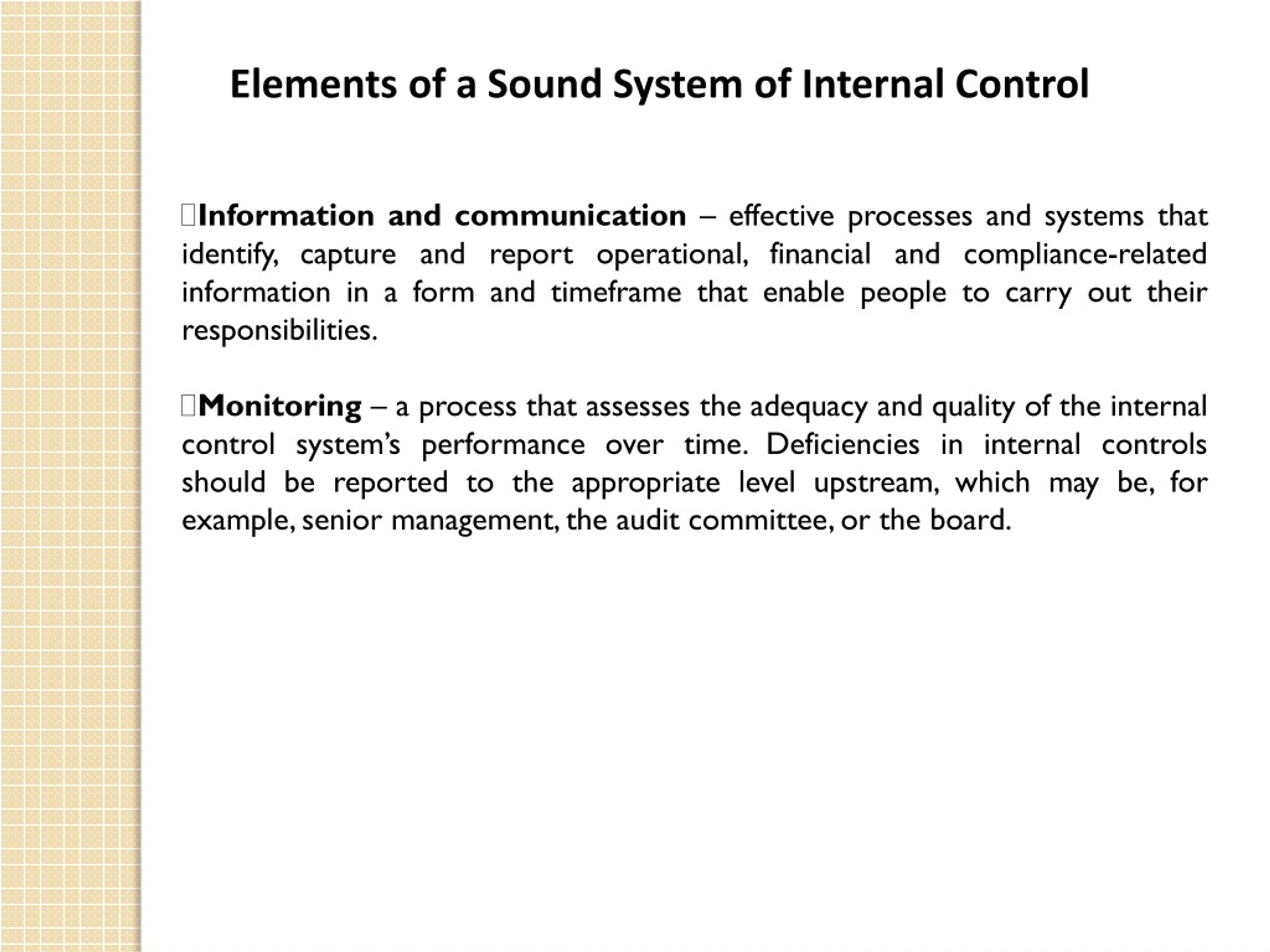 PPT INTERNAL CONTROL SYSTEM PowerPoint Presentation, free download