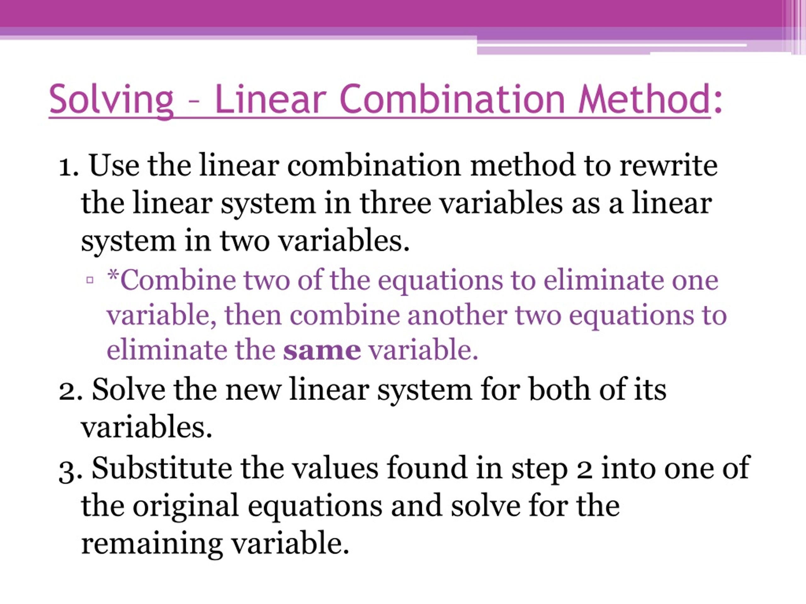 PPT 5.3 Systems of Linear Equations in Three Variables PowerPoint