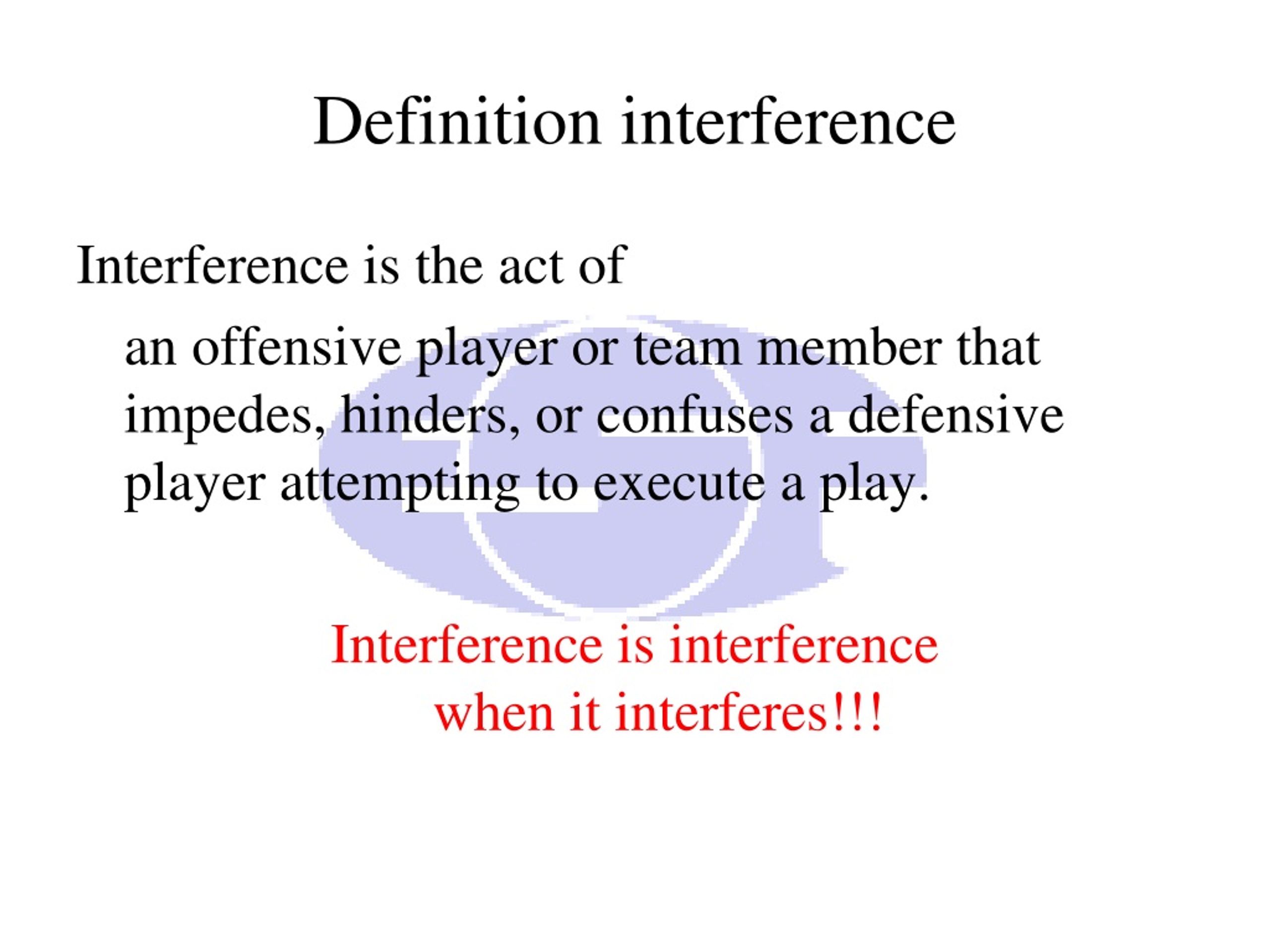 PPT Obstruction and Interference PowerPoint Presentation, free
