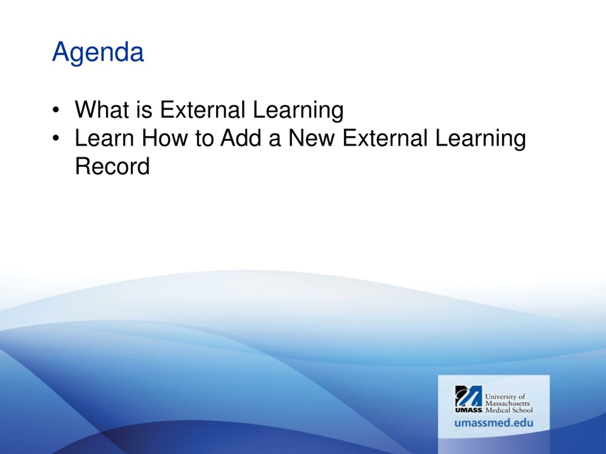 PPT UMMS Human Resources Learning Management System (LMS) External