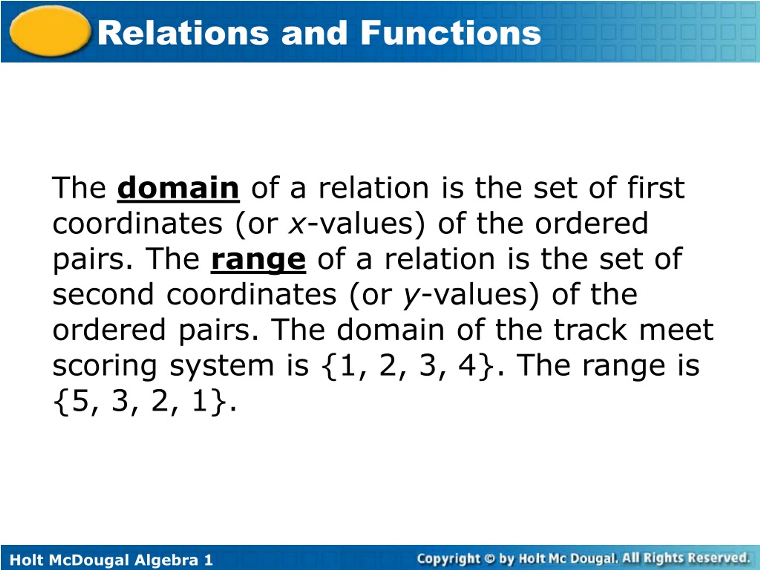 PPT Relations and Functions PowerPoint Presentation, free download
