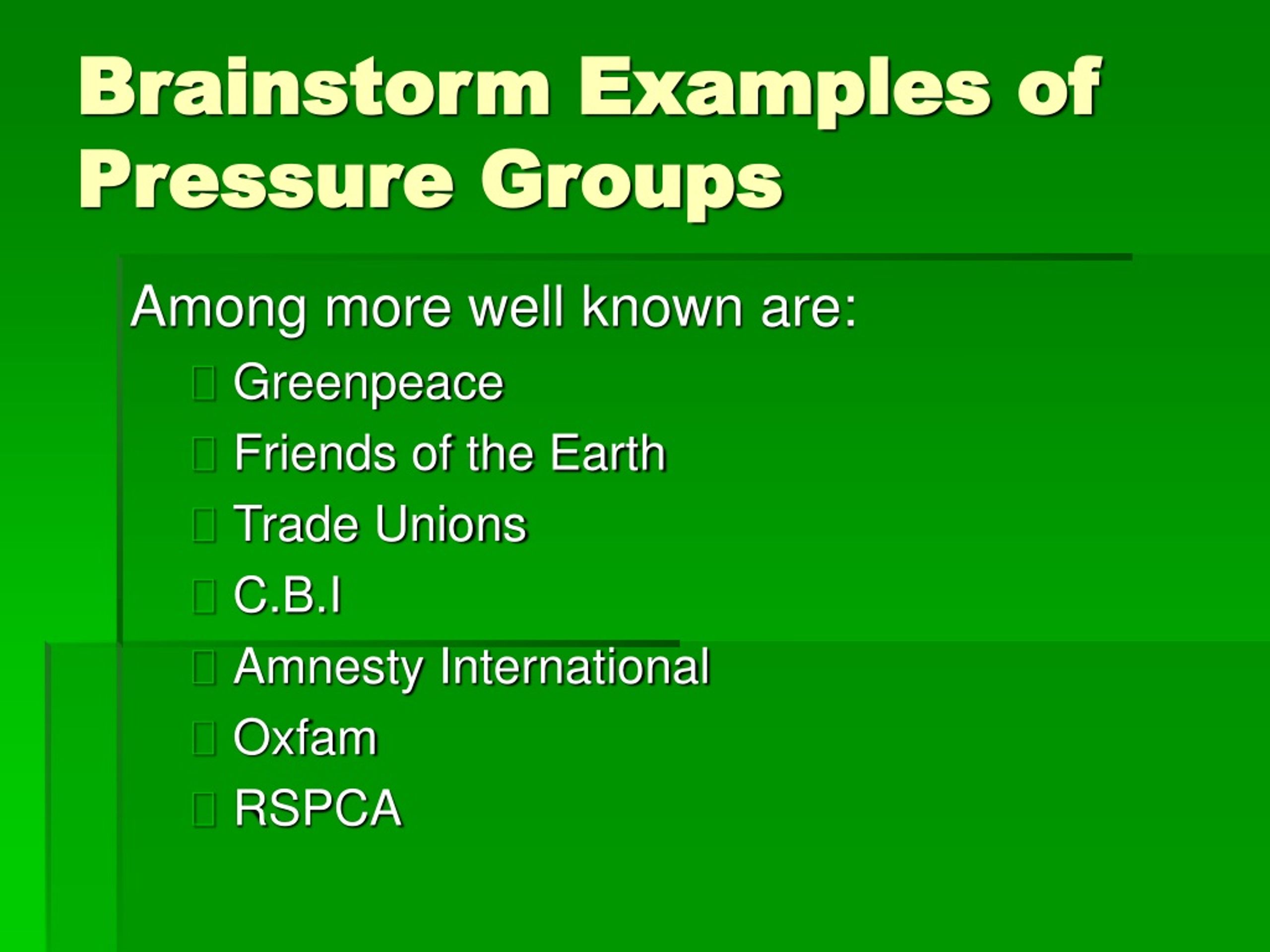 PPT Pressure Groups PowerPoint Presentation, free download ID222830