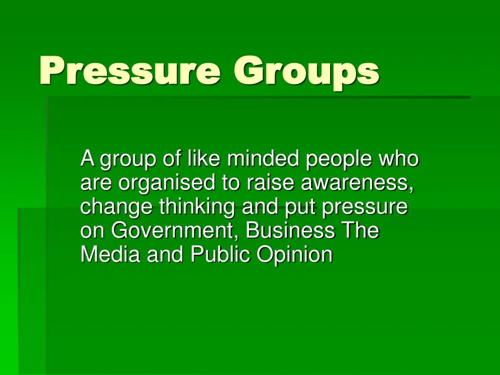 PPT Pressure Groups PowerPoint Presentation, free download ID222830