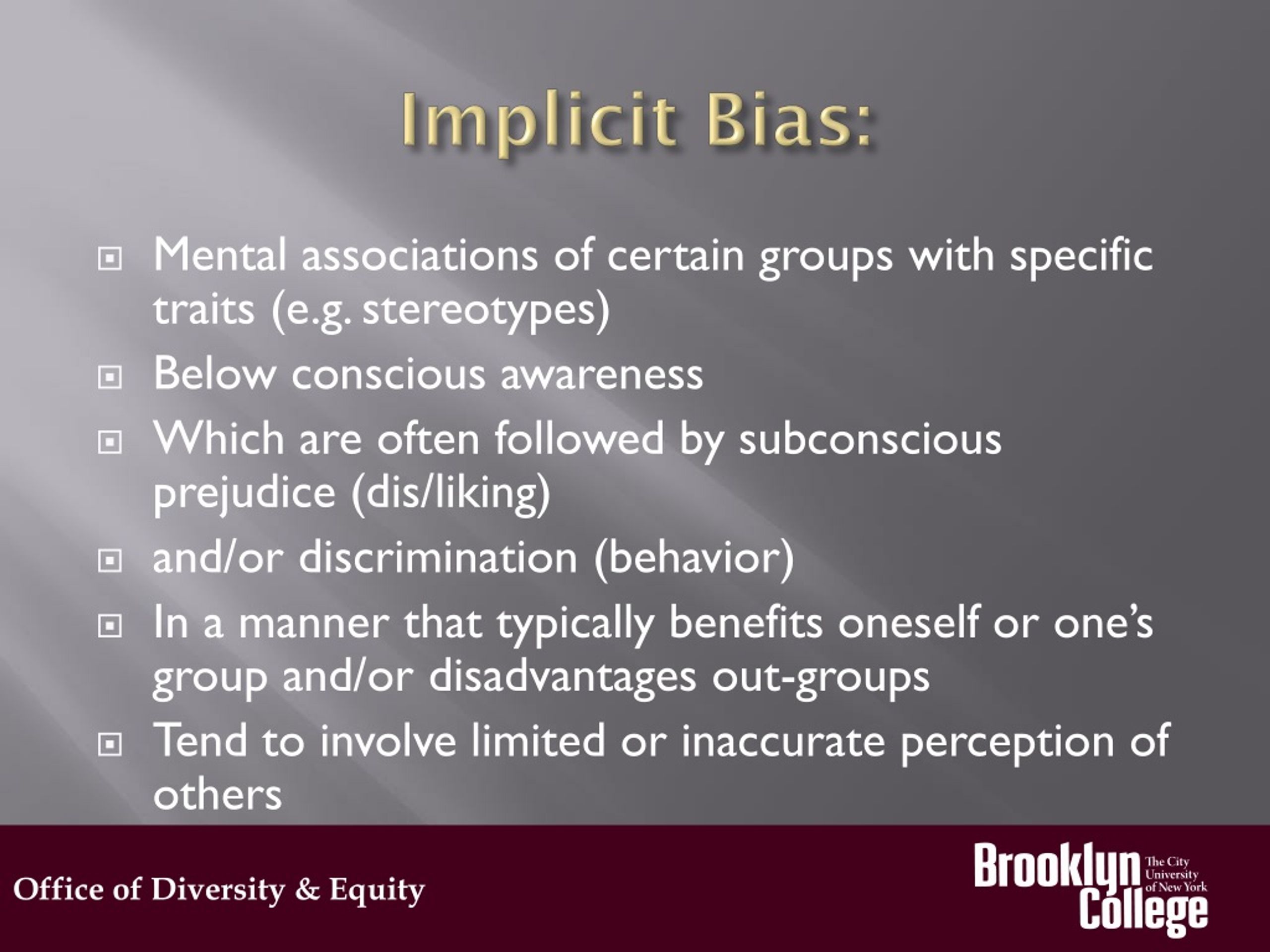 PPT Implicit Bias Training PowerPoint Presentation, free download