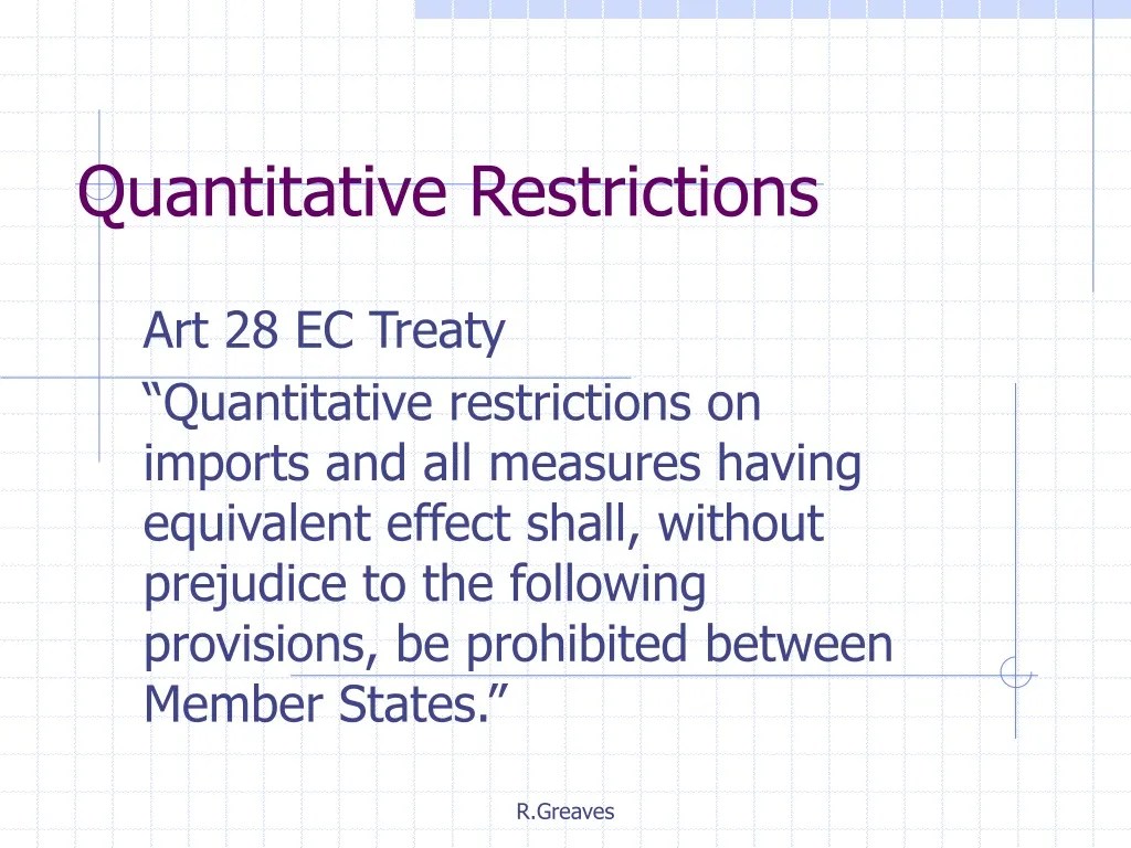 PPT Quantitative Restrictions PowerPoint Presentation, free download ID238012