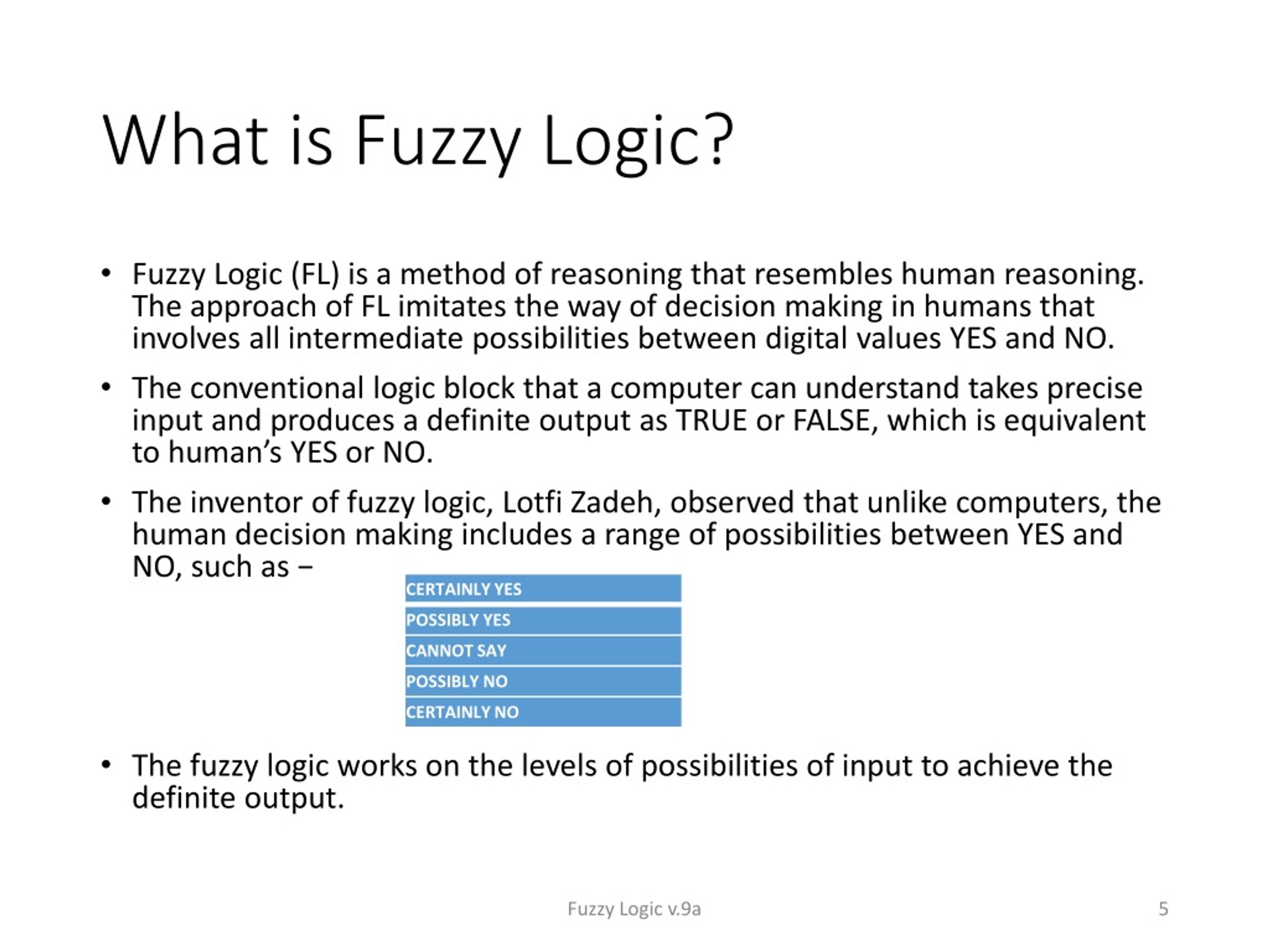 PPT Fuzzy Logic PowerPoint Presentation, free download ID243750