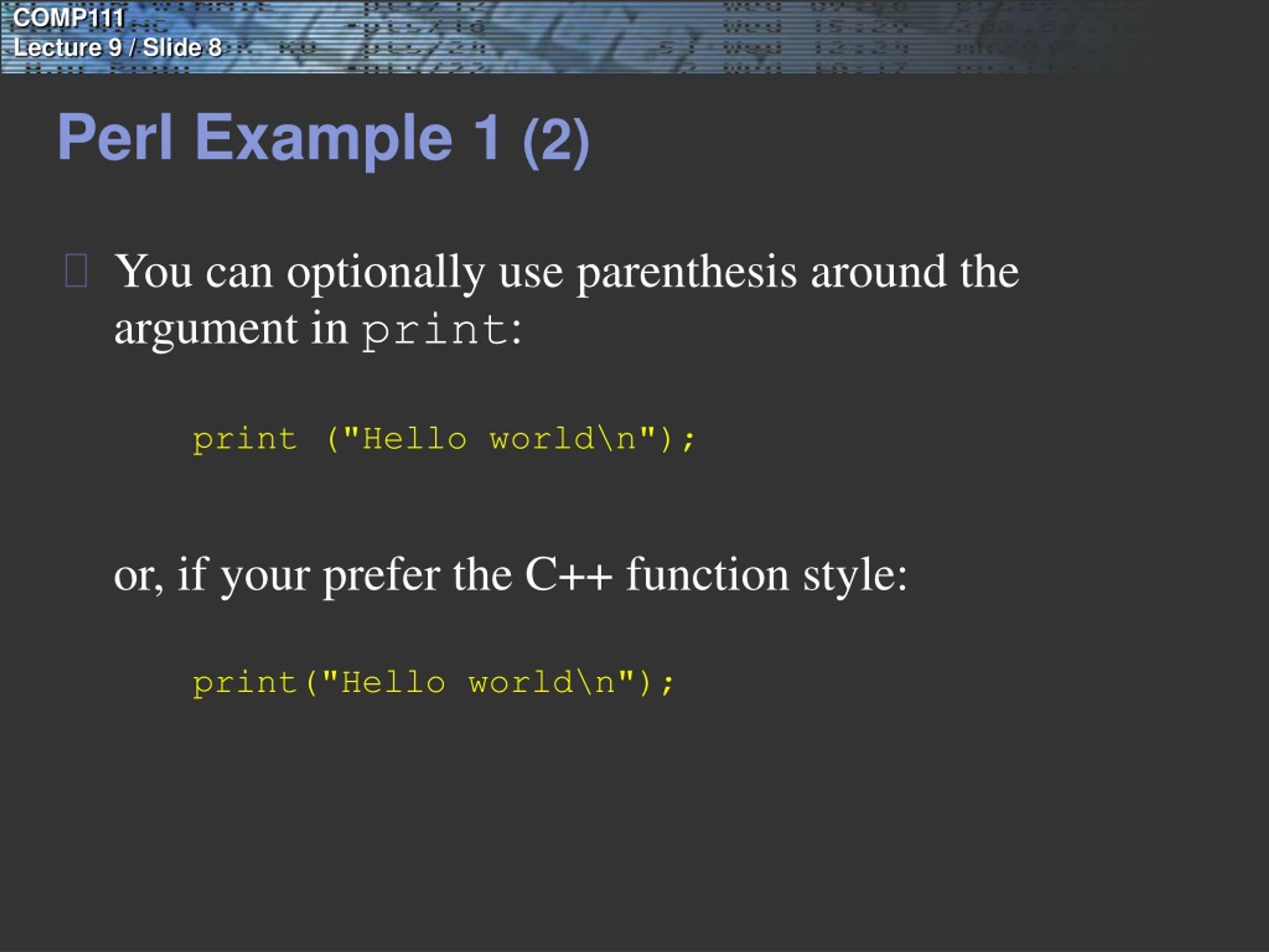 PPT Introduction to Perl PowerPoint Presentation, free download ID245086