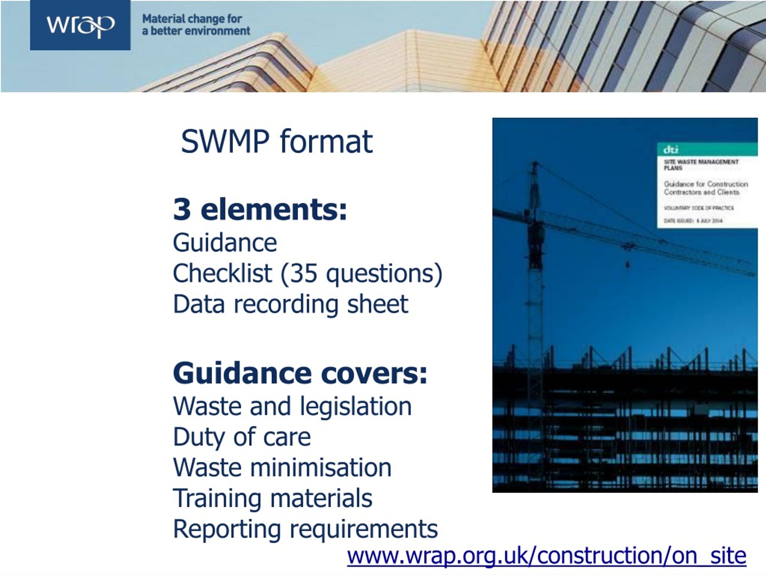 PPT Site Waste Management Plans and the Code PowerPoint Presentation