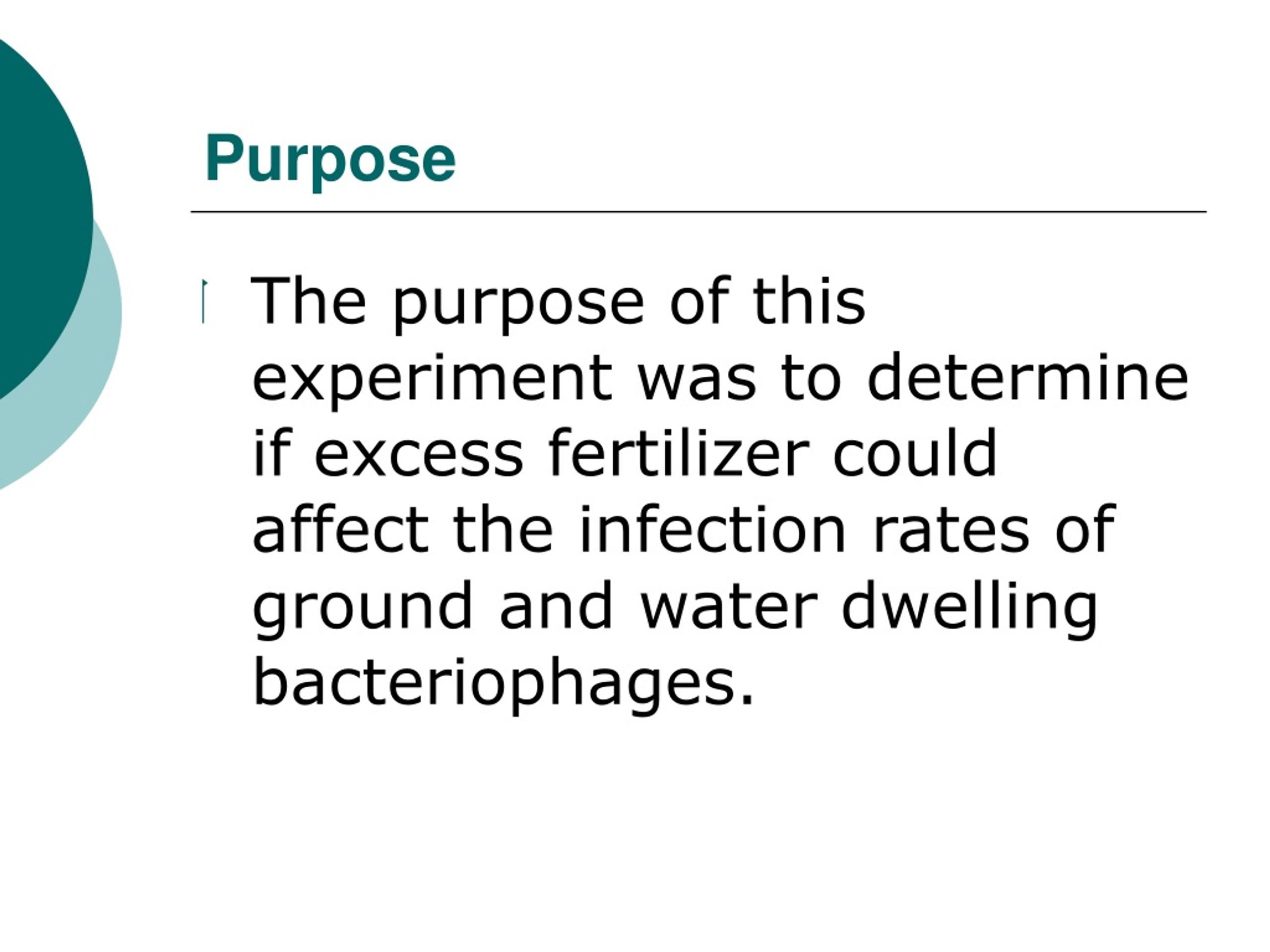 PPT The Effect of Fertilizer Runoff on the Infectivity of T2