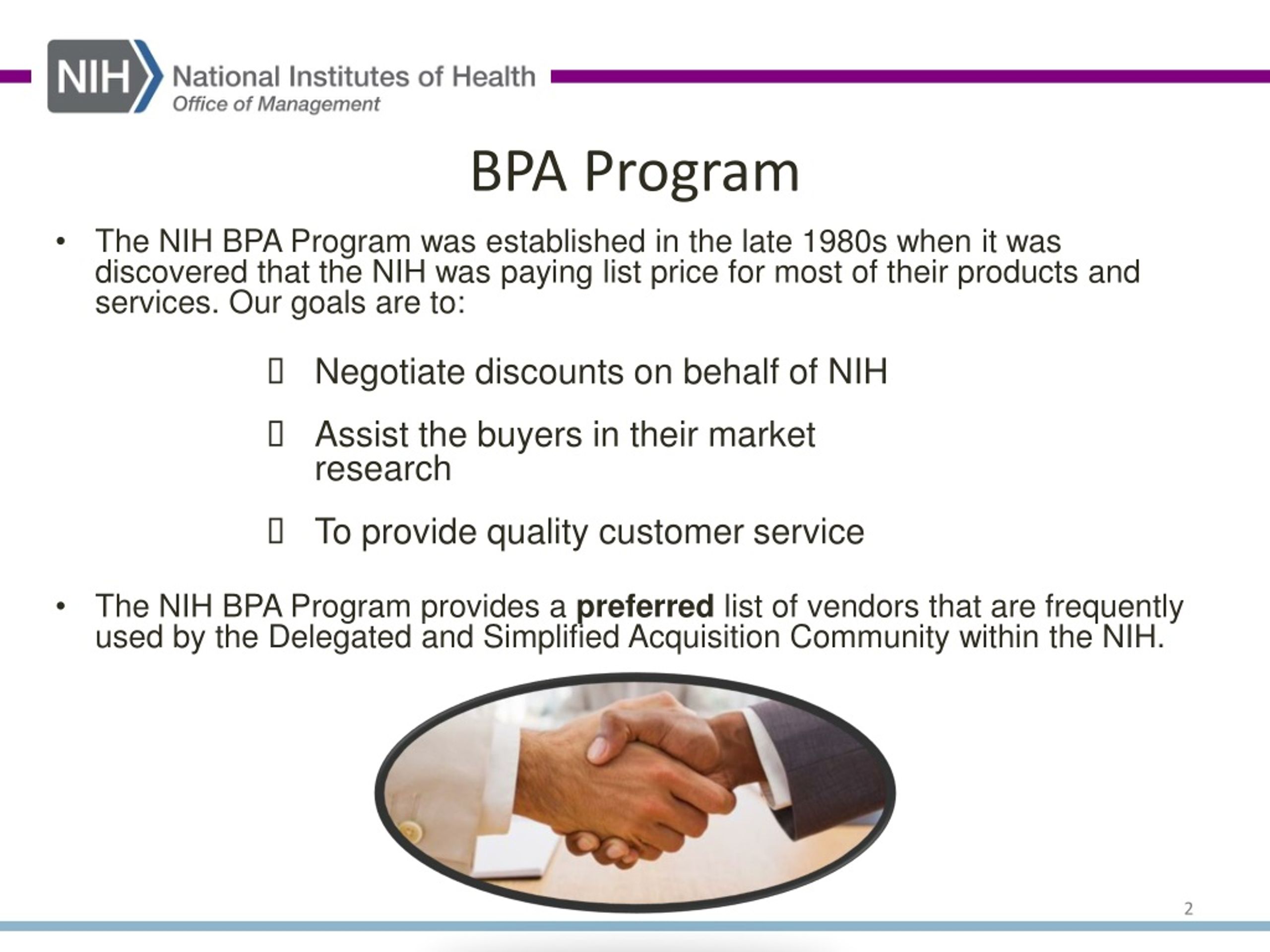PPT Blanket Purchase Agreements (BPA) Program PowerPoint Presentation