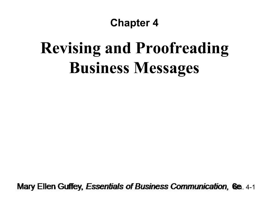 PPT Revising and Proofreading Business Messages