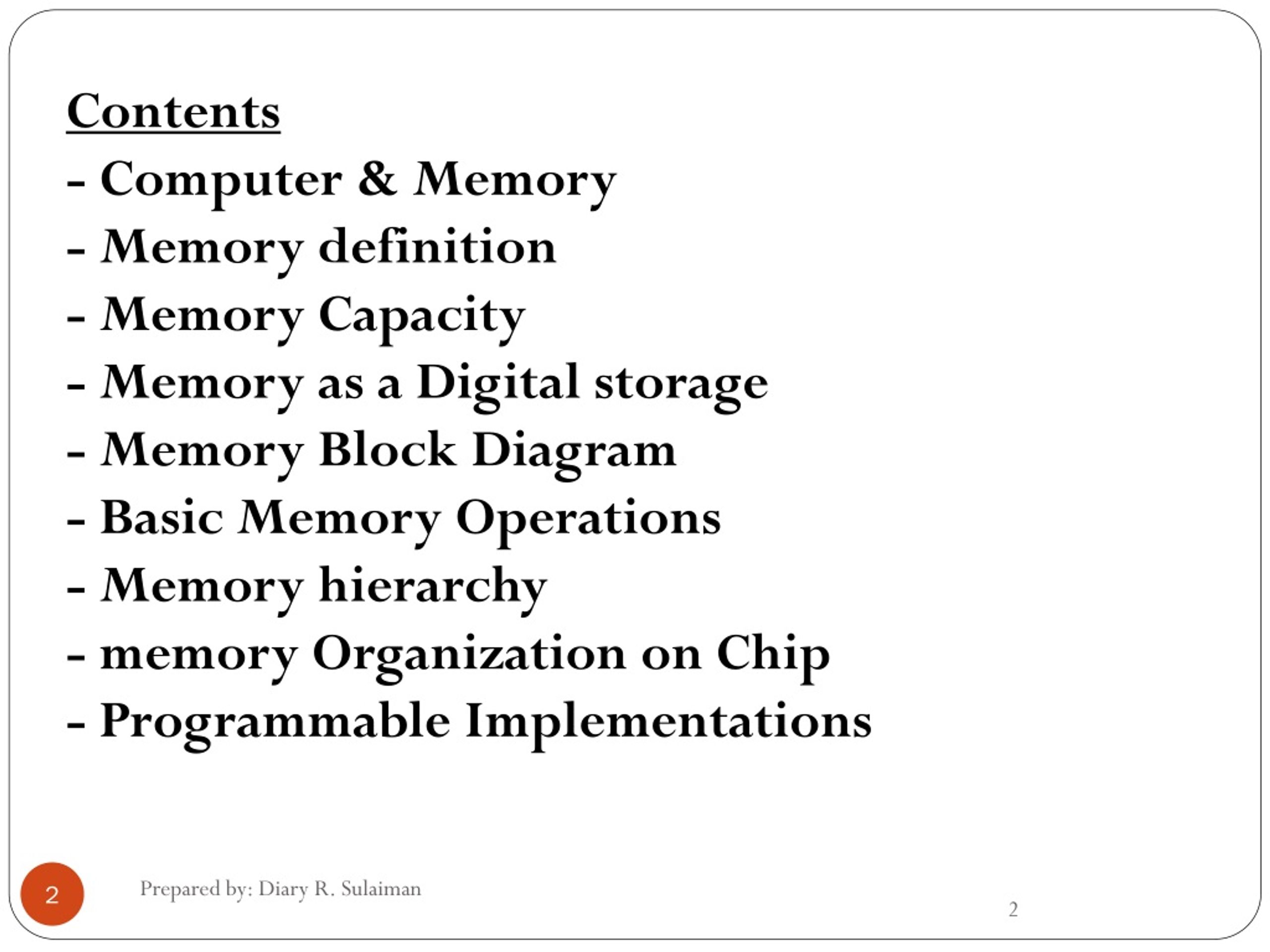 PPT Memory & Programmable Implementation Technologies PowerPoint