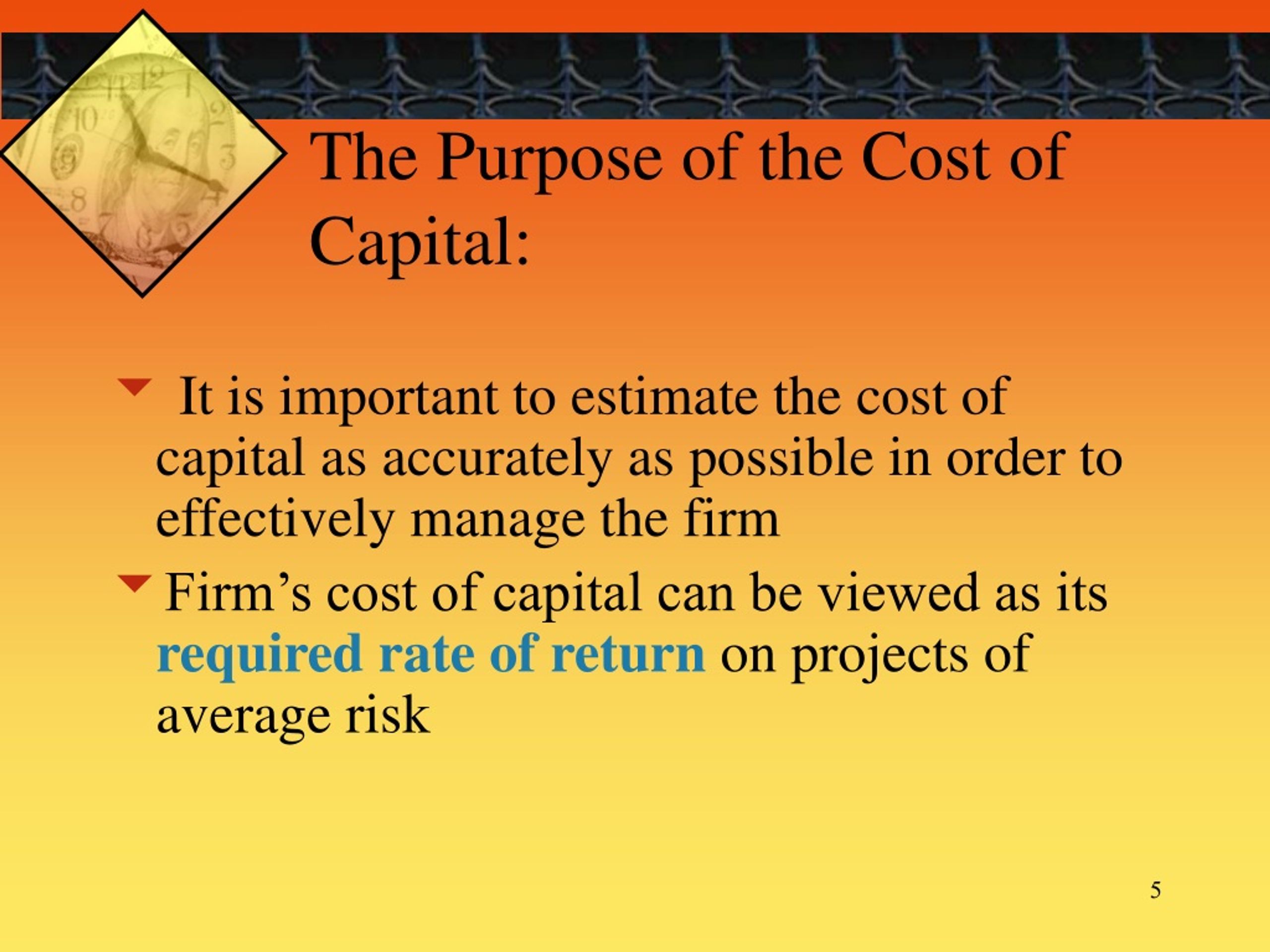 PPT Chapter 9 The Cost of Capital PowerPoint Presentation, free